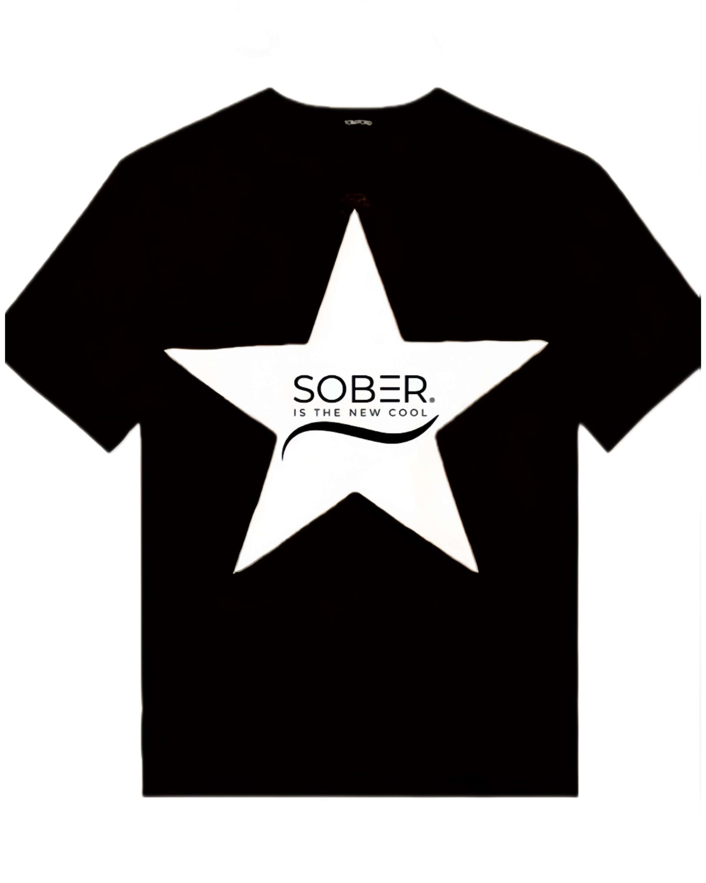 T-Shirt with Star Logo - Black