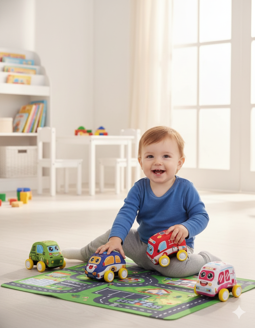 Set de carros de colores