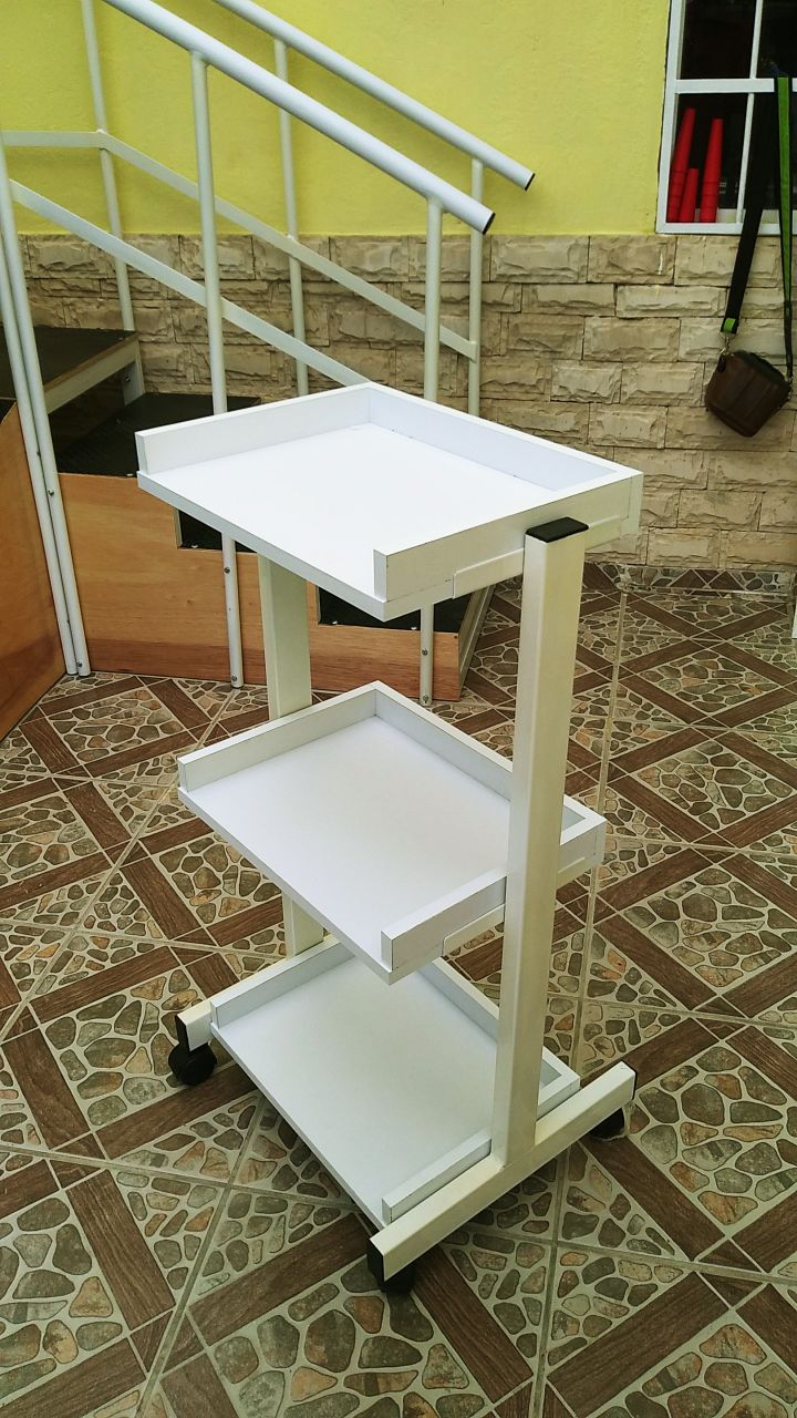 White Rolling Utility Cart