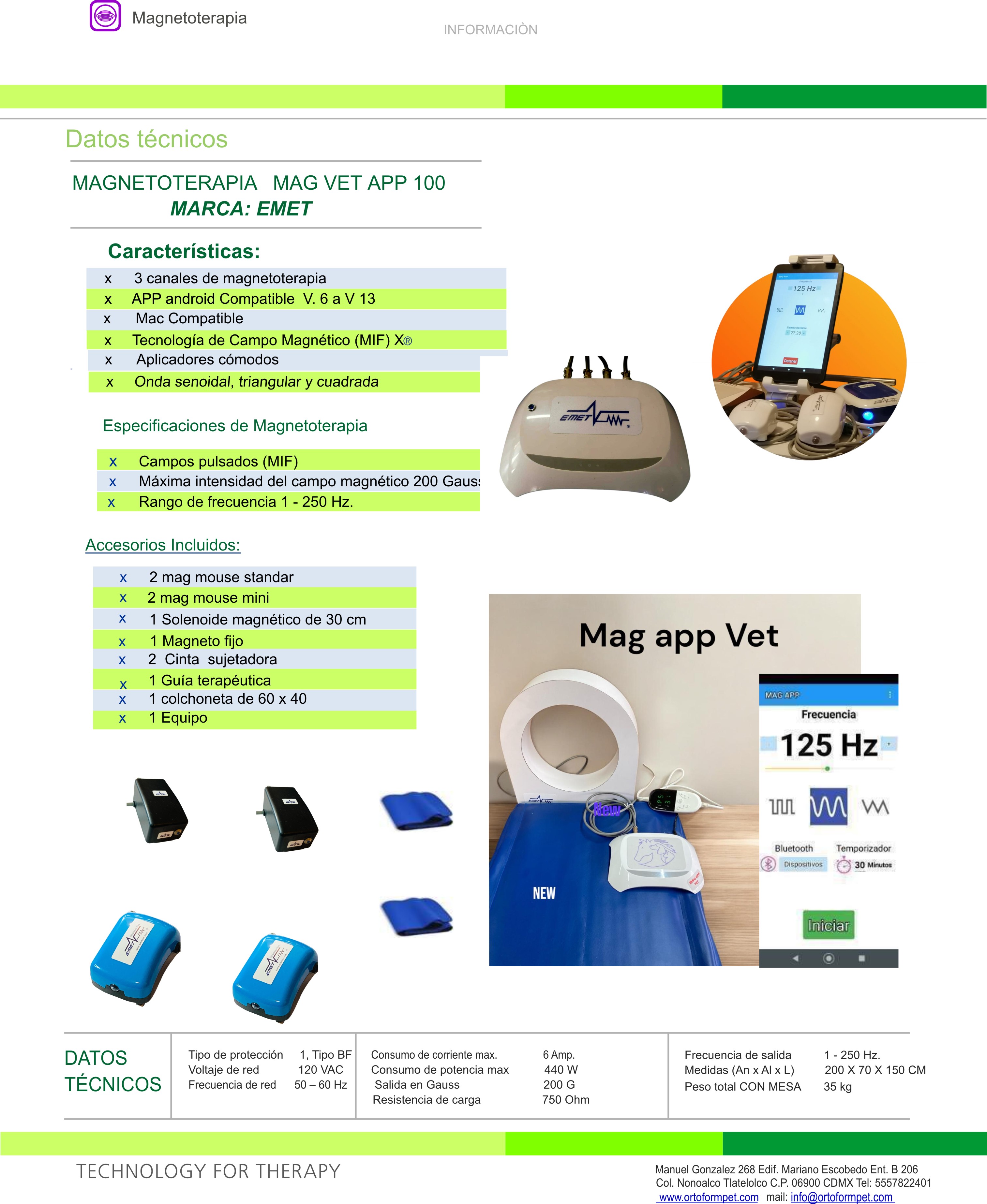 MAG VET APP 100 Magnetotherapy Device