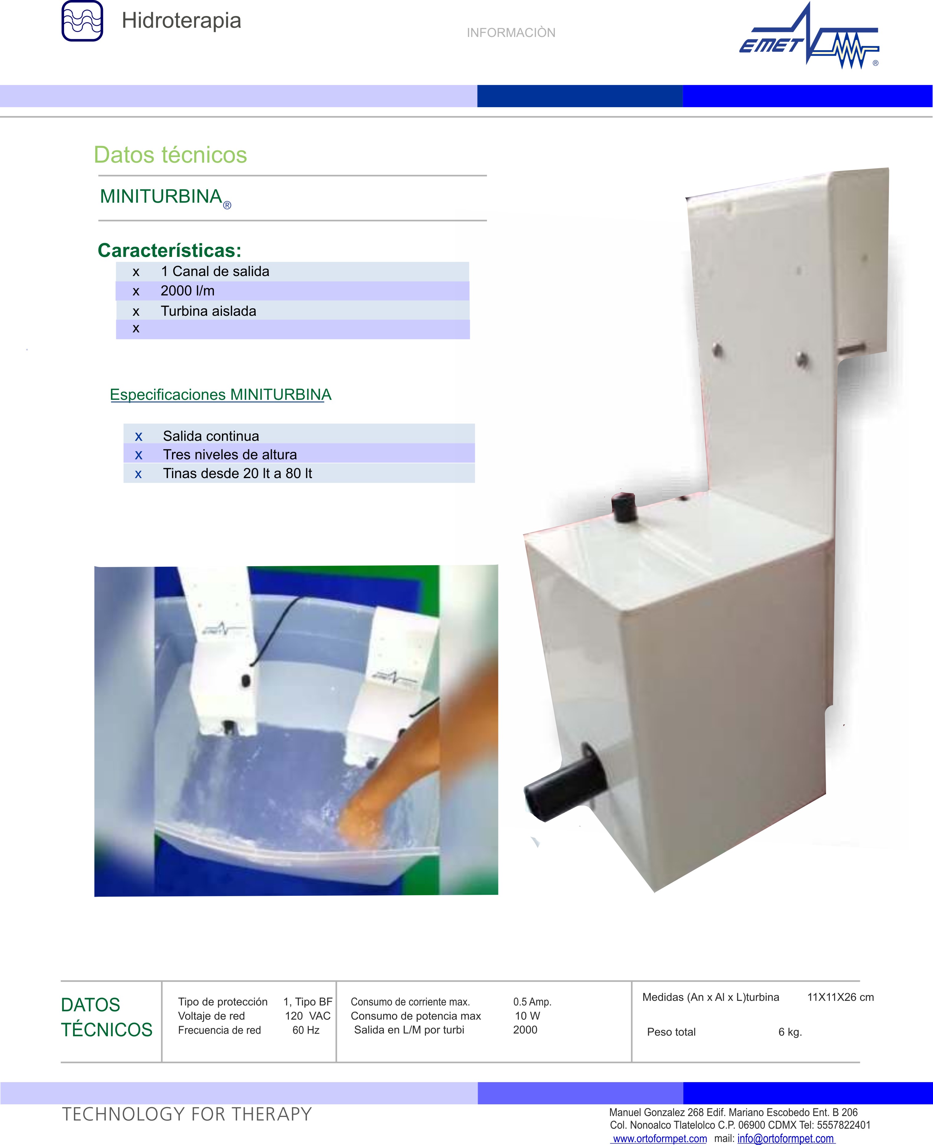 Miniturbina Hidroterapia vet