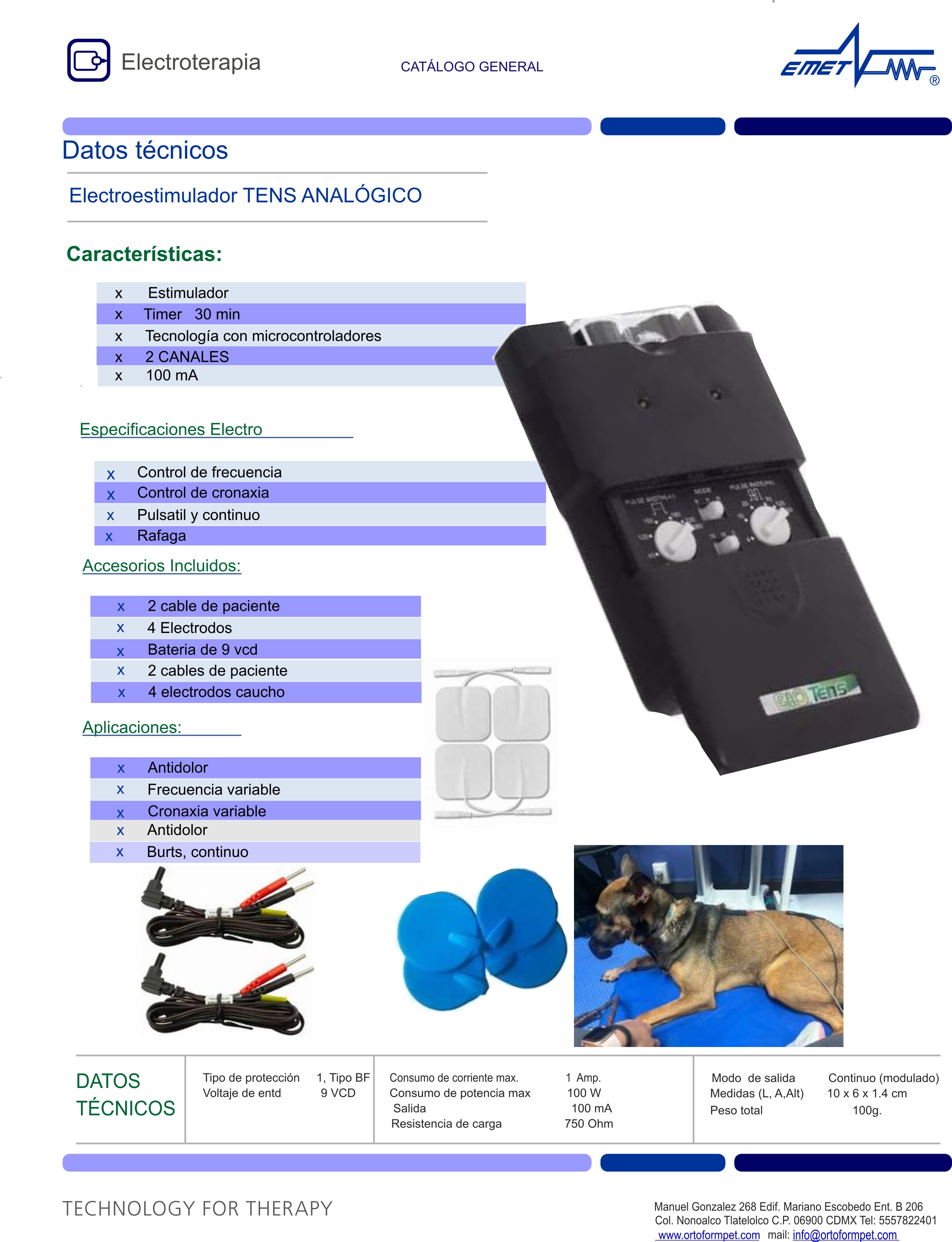Analog TENS Electrostimulator