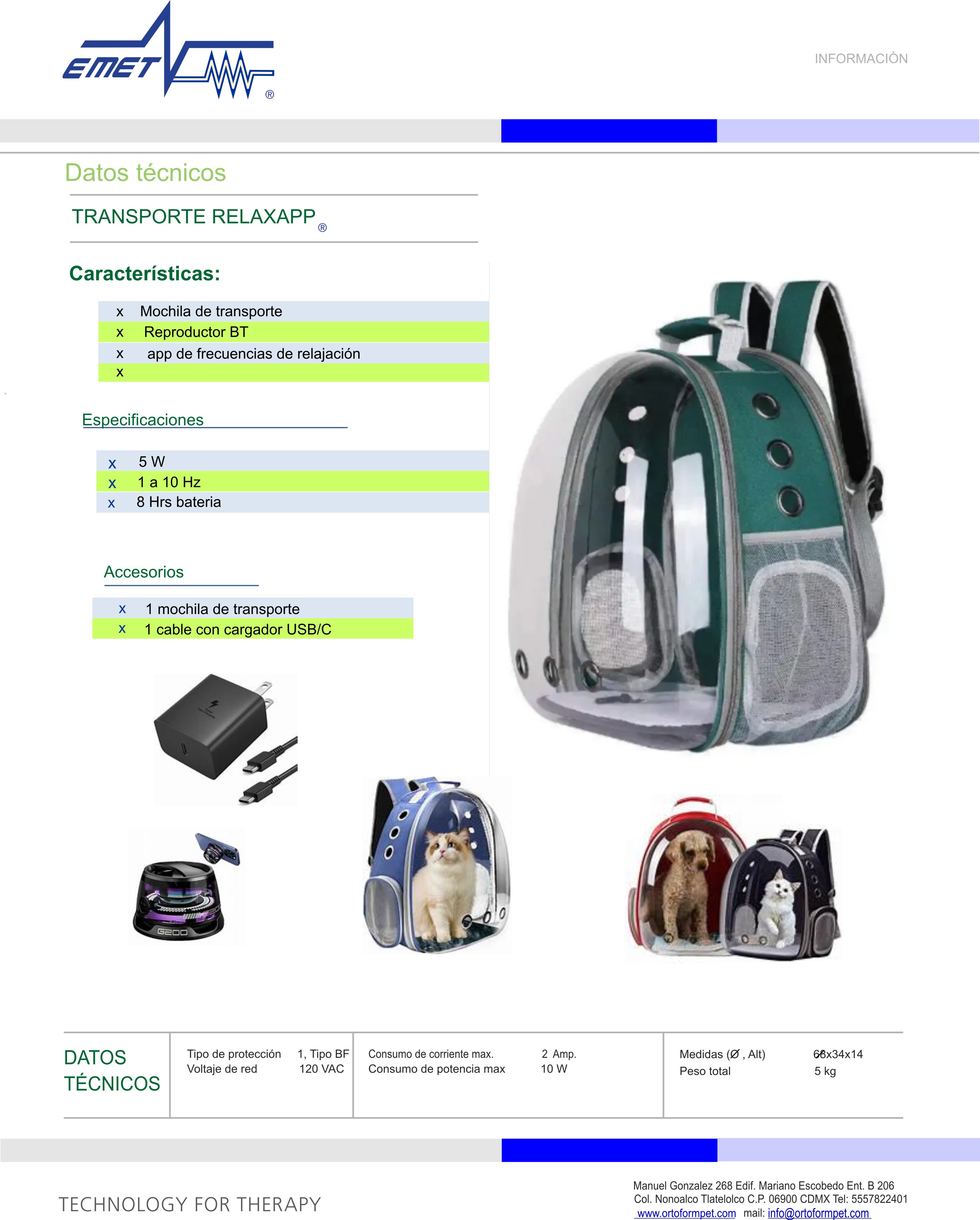 Relaxapp Pet Transport Backpack