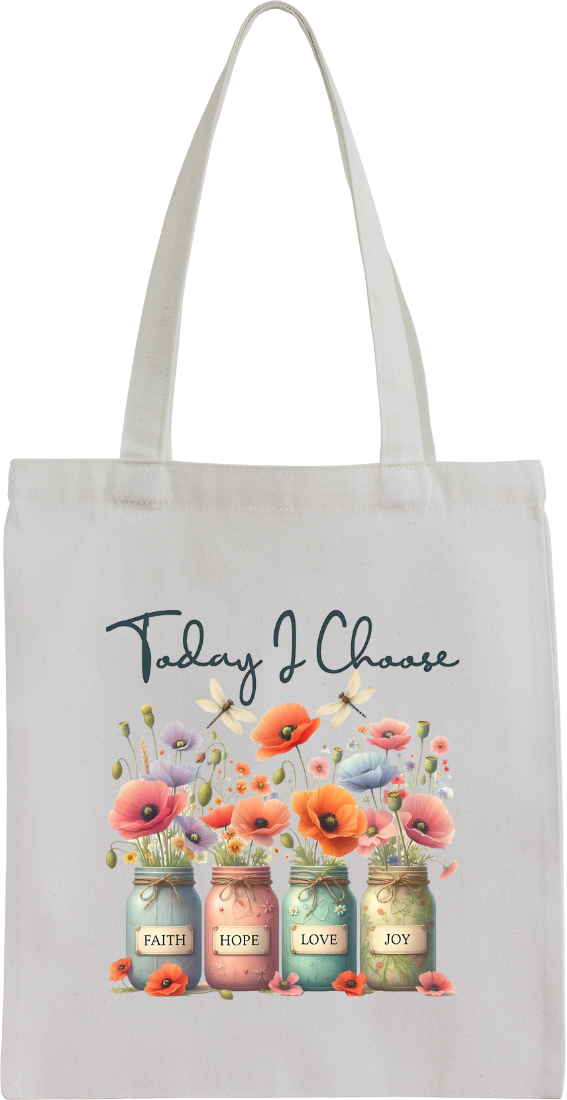 Inspirational Floral Tote Bag