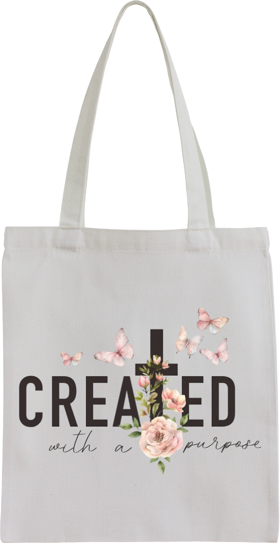 Created With a Purpose Canvas Tote Bag