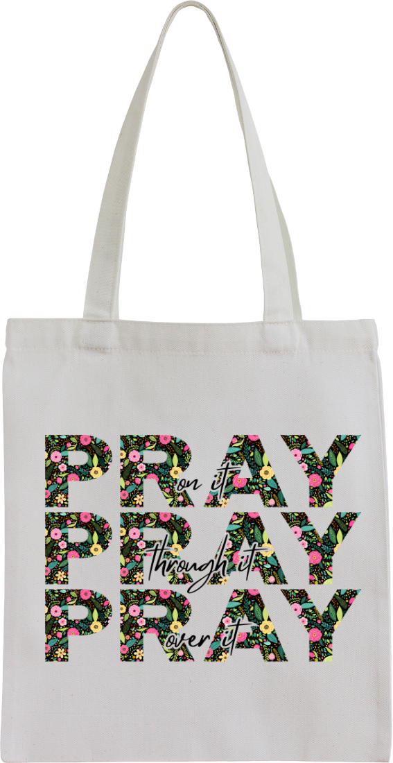 Floral Pray Tote Bag