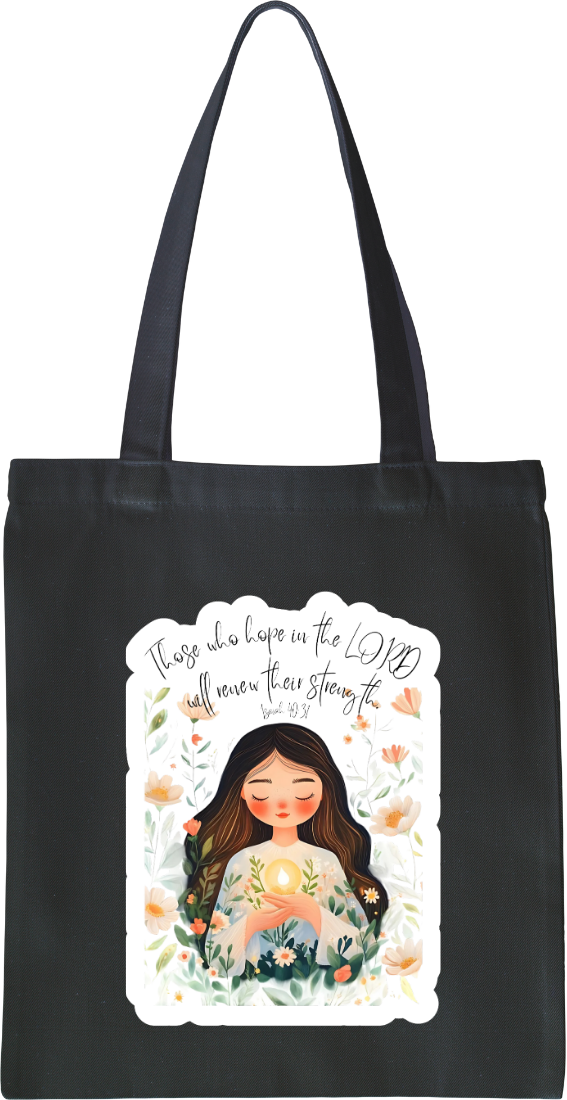 Inspirational Floral Tote Bag