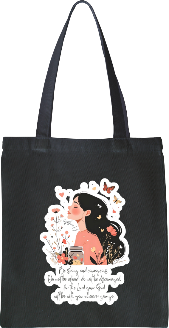 Inspirational Black Tote Bag