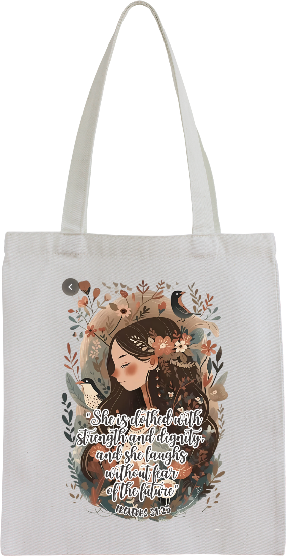 Floral Illustration Tote Bag