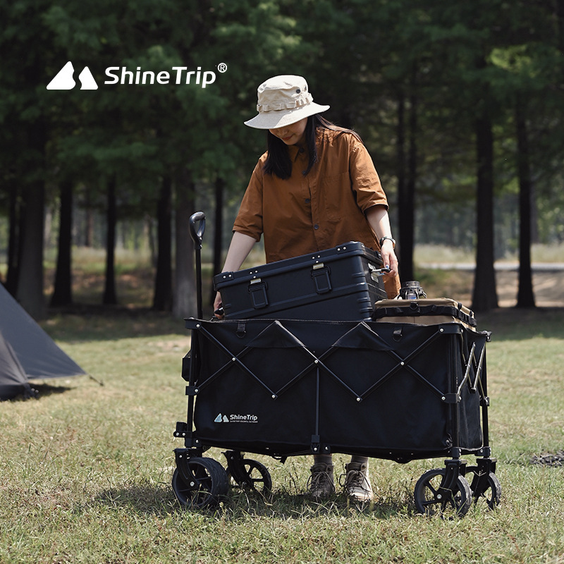 Xe kéo cắm trại gấp gọn bánh to ShineTrip