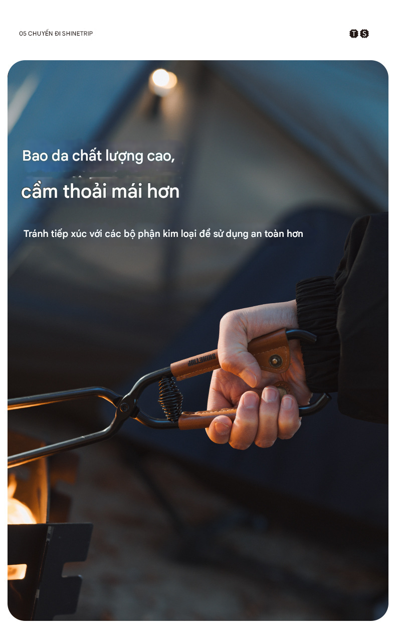 Kẹp củi/than chính hãng ShineTrip