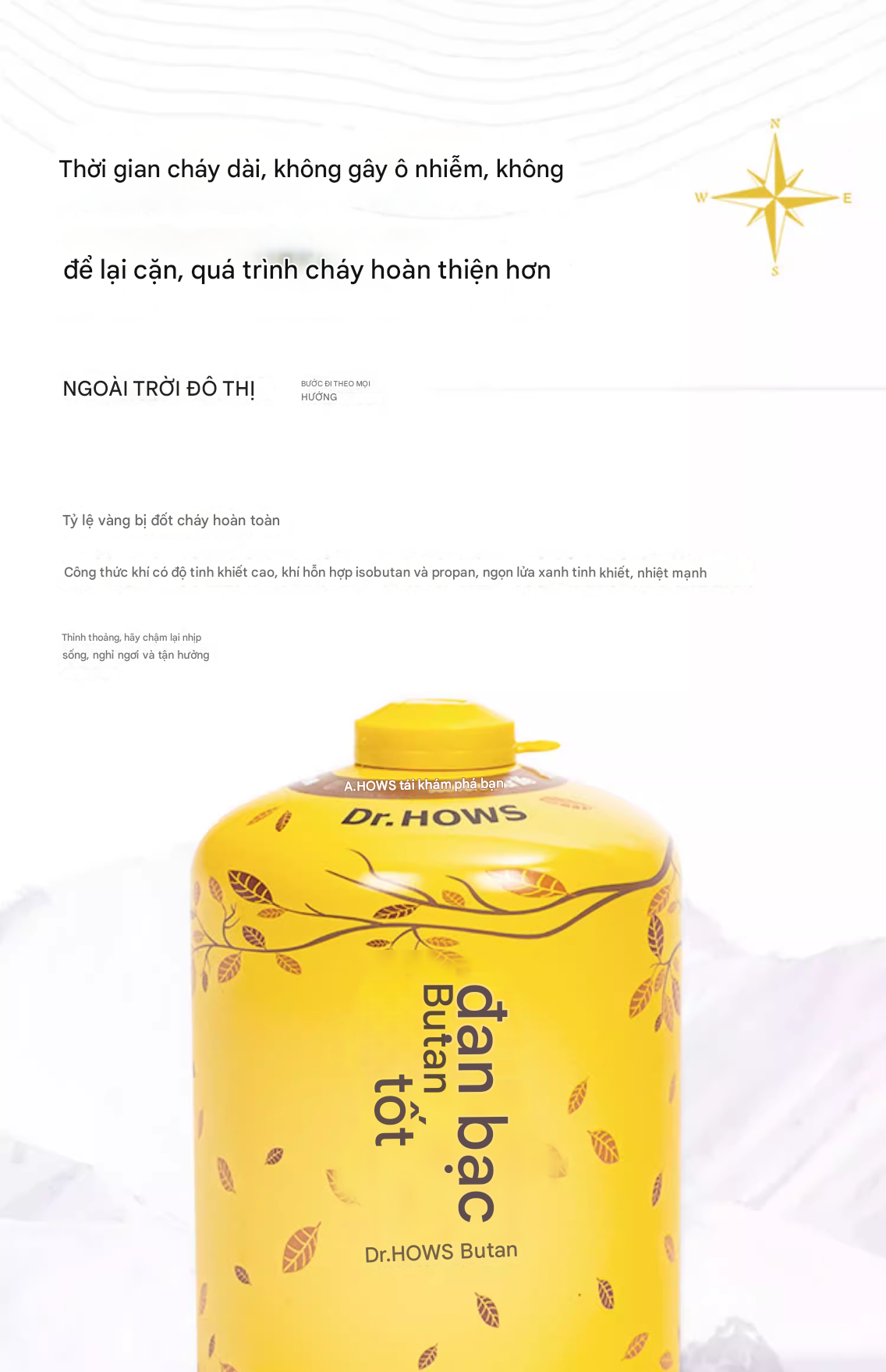 Bình gas cắm trại Dr.HOWS - Korean
