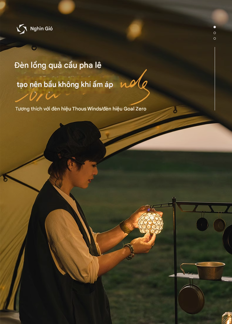 Chụp Đèn Ánh Sao Pha Lê ThousWinds