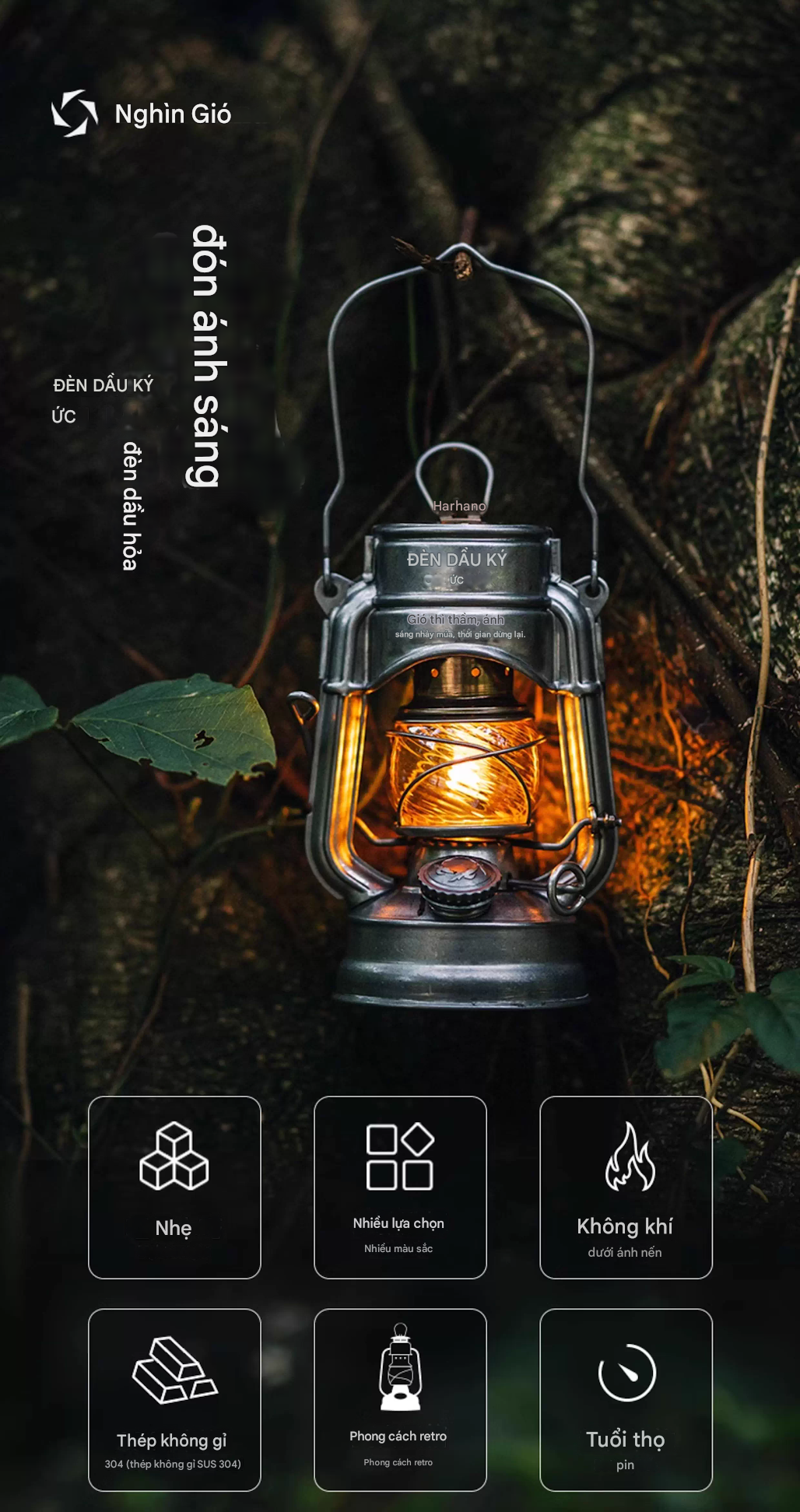 Đèn dầu cổ điển Memory Lamp - ThousWinds