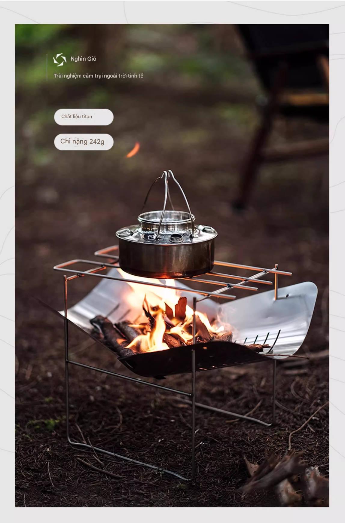 Bếp củi nhẹ Solo/Bushcraft ThousWinds