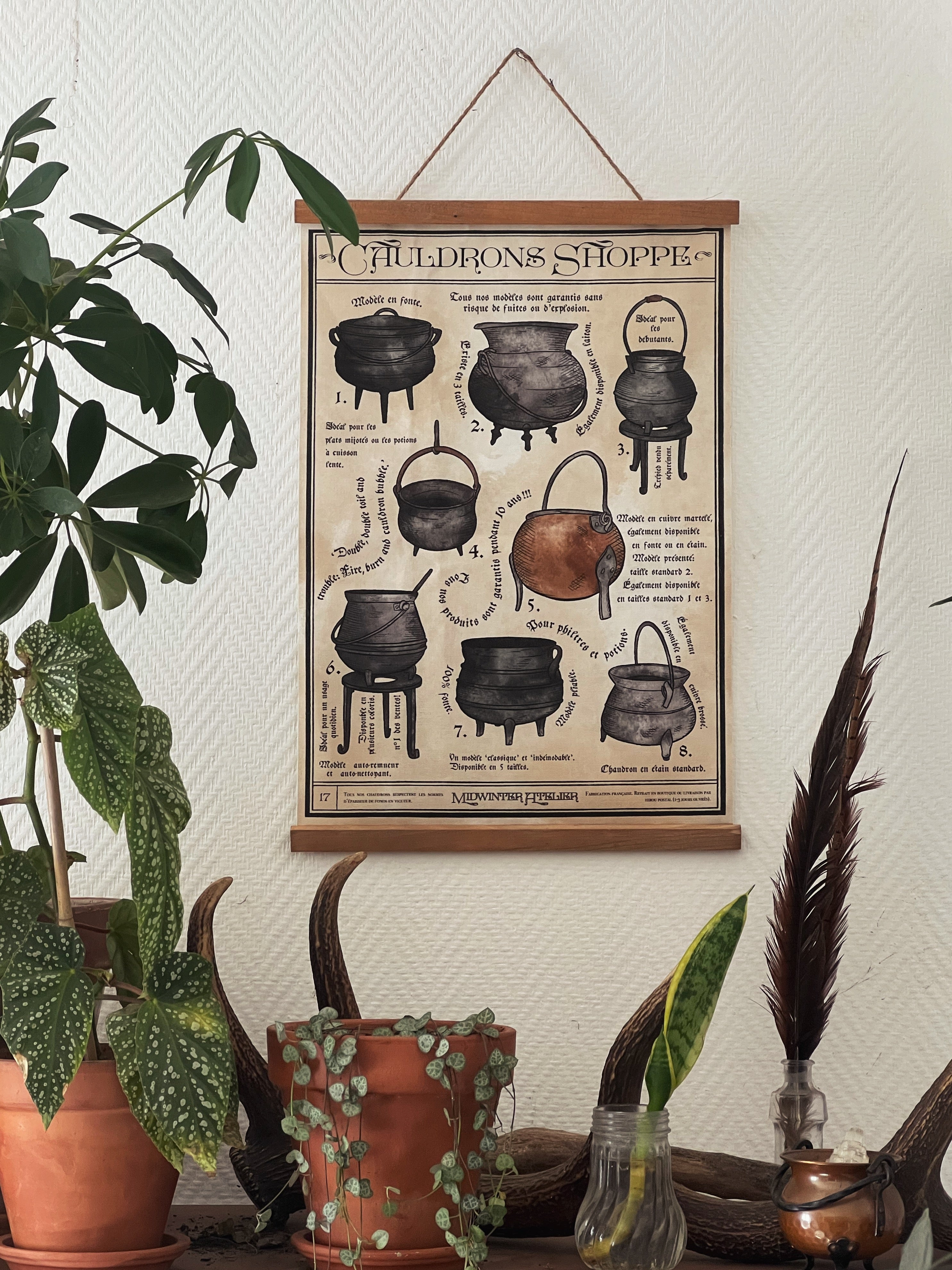 Tenture "Cauldrons Shoppe"