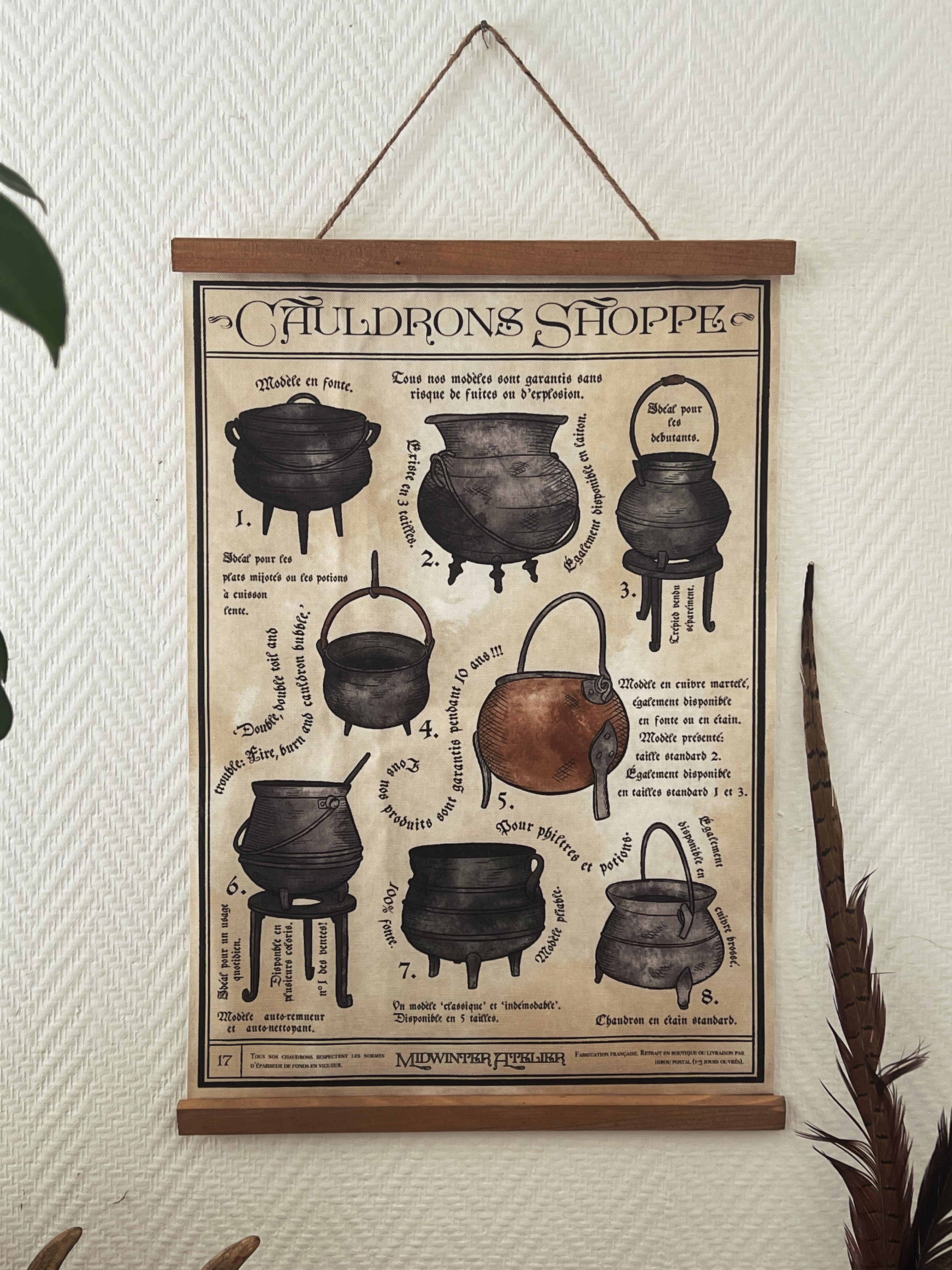 Tenture "Cauldrons Shoppe"