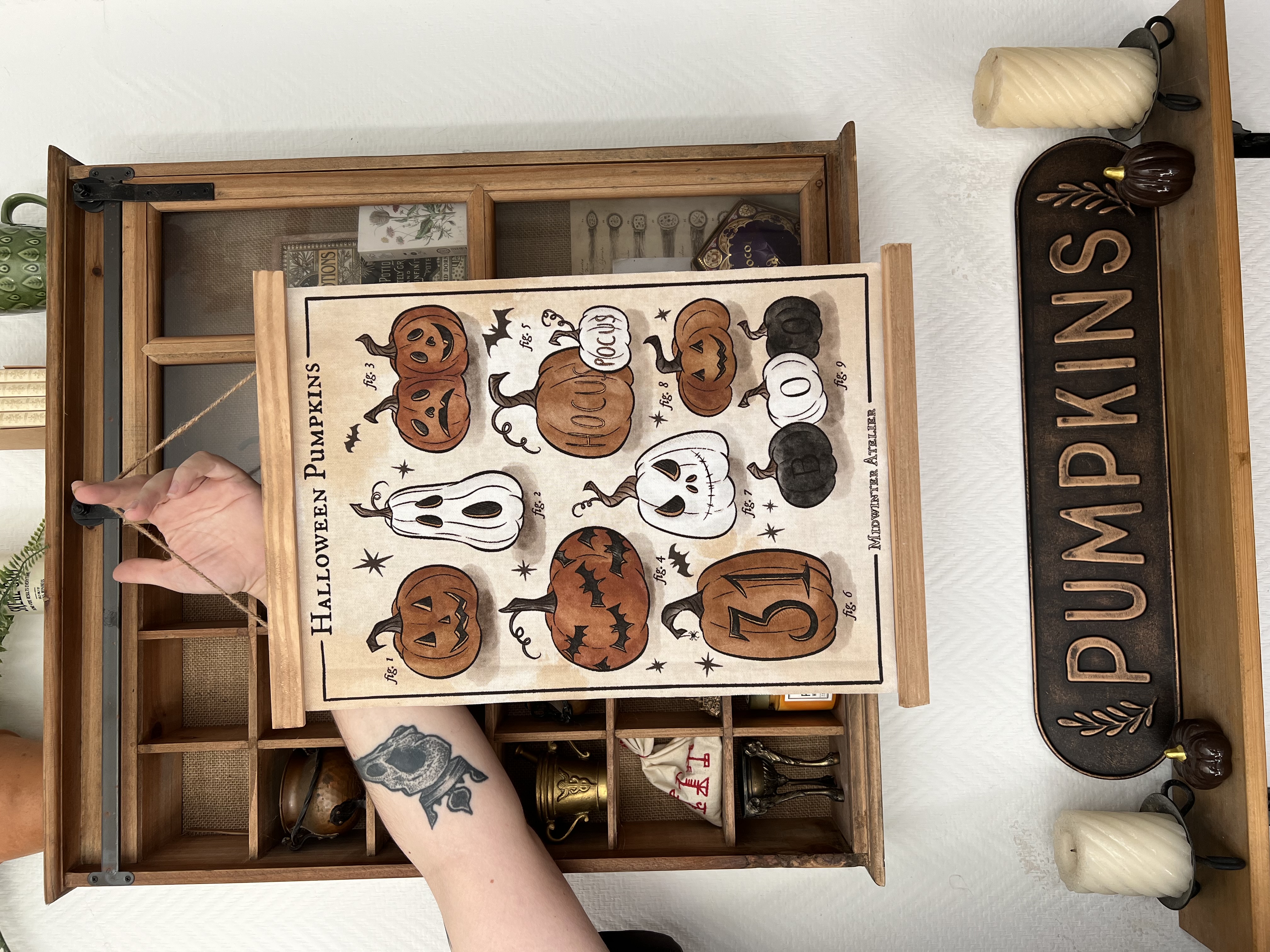 Tenture "Halloween Pumpkins"