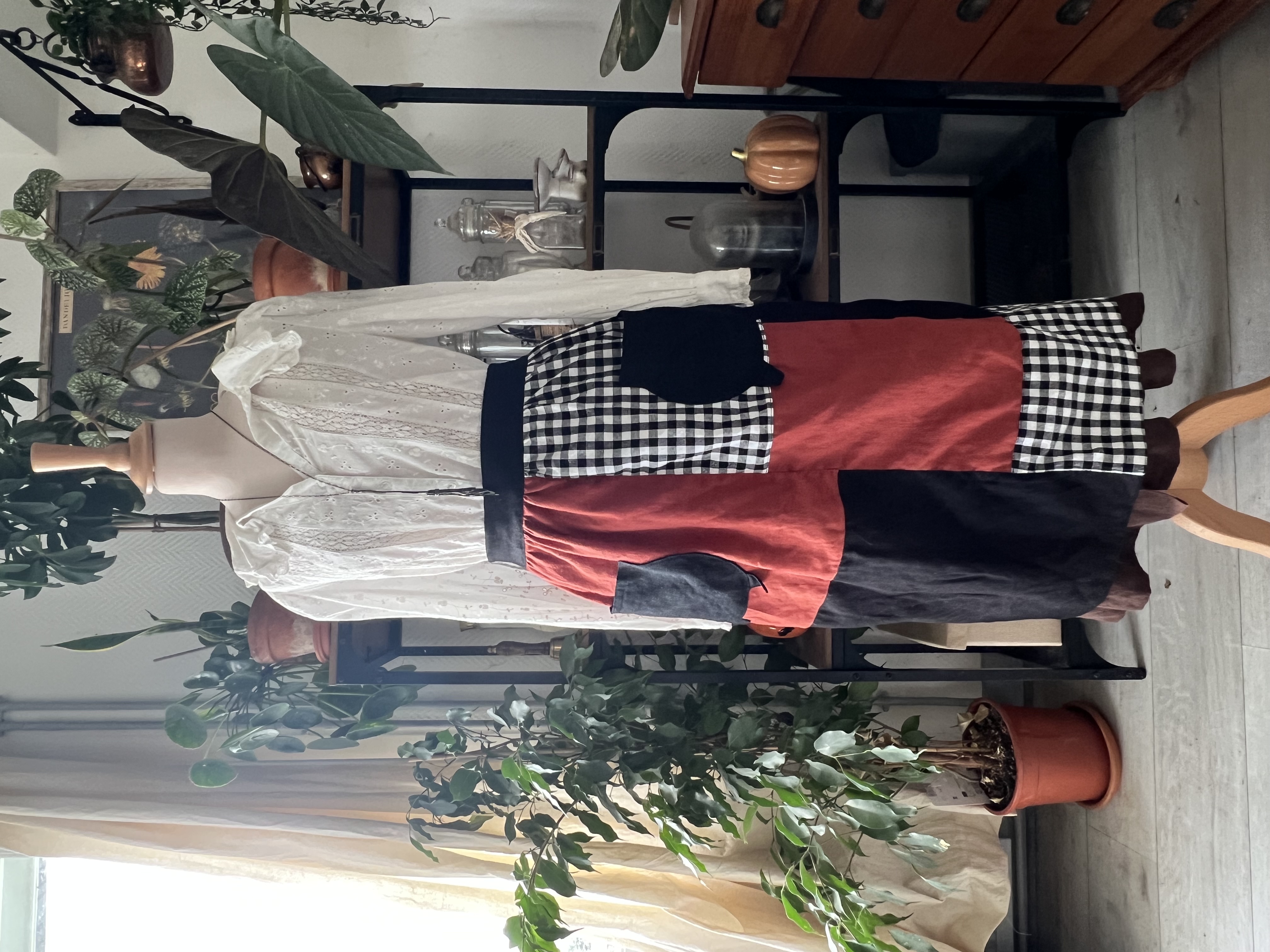 Demi-tablier patchwork 'Halloween'