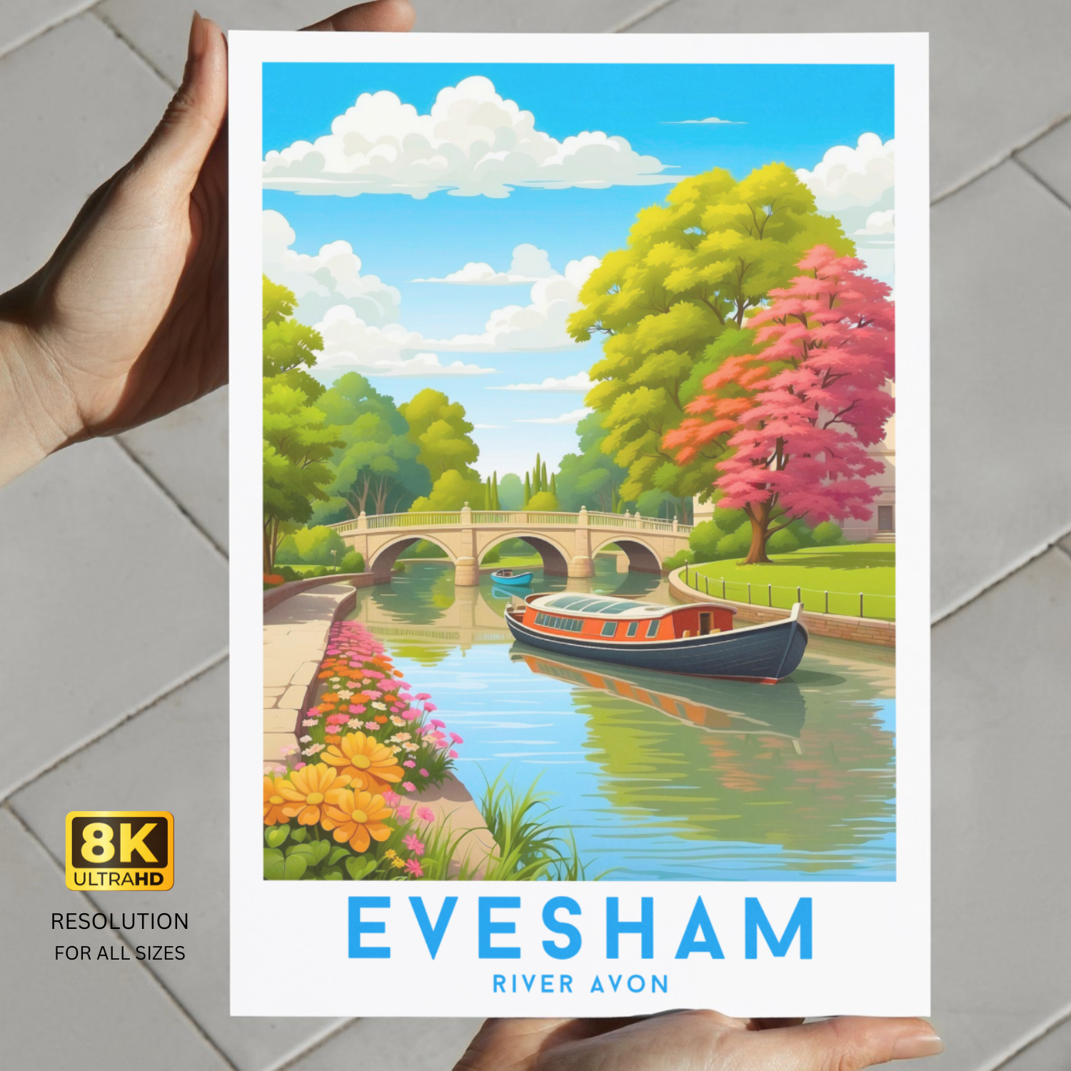 Evesham Poster Print