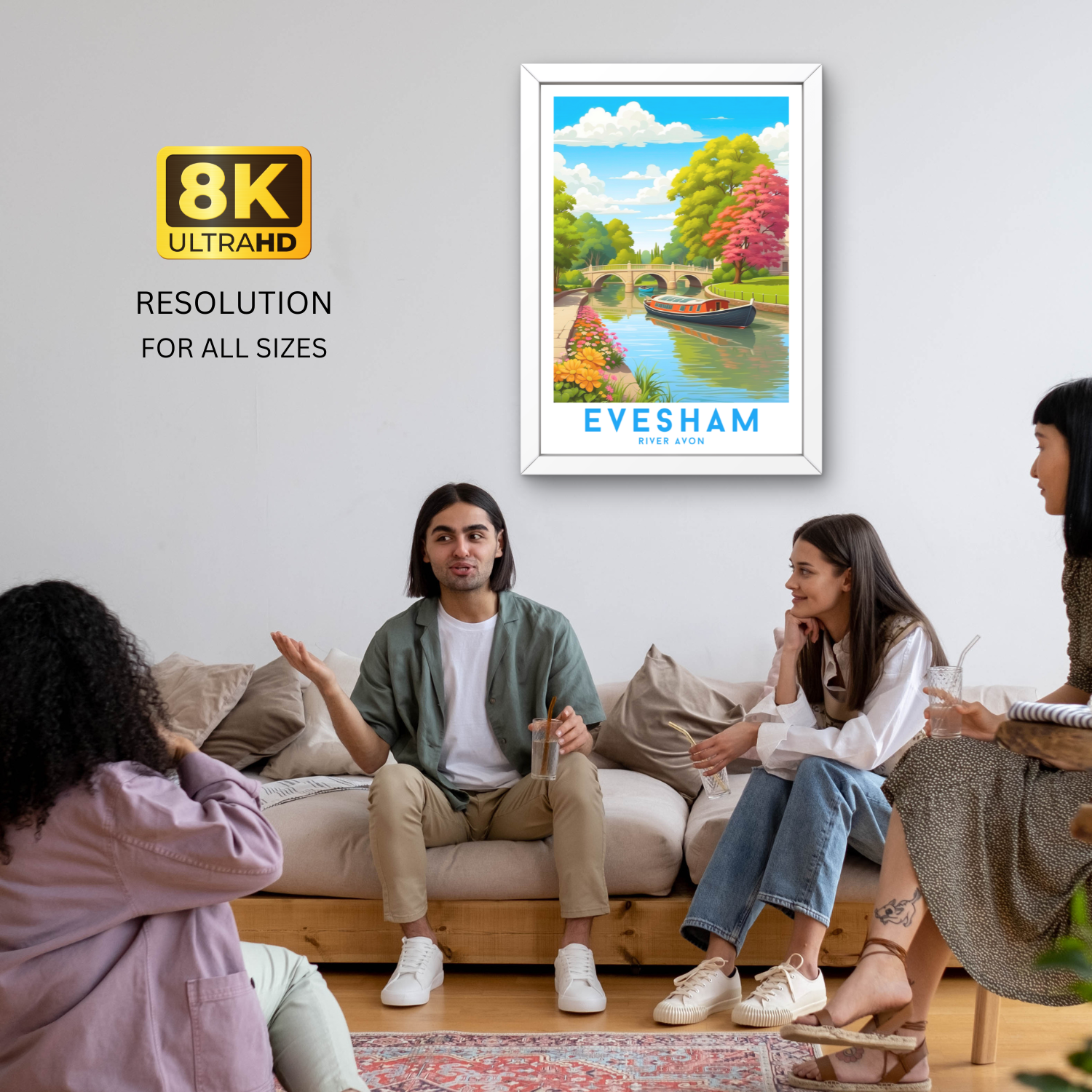 Evesham Poster Print