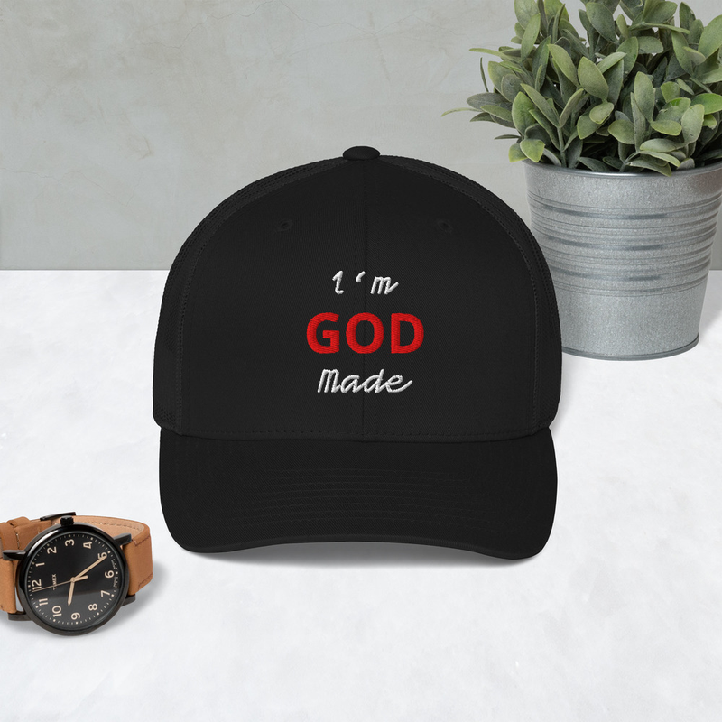 I’m God Made Embroidered Retro Trucker Cap
