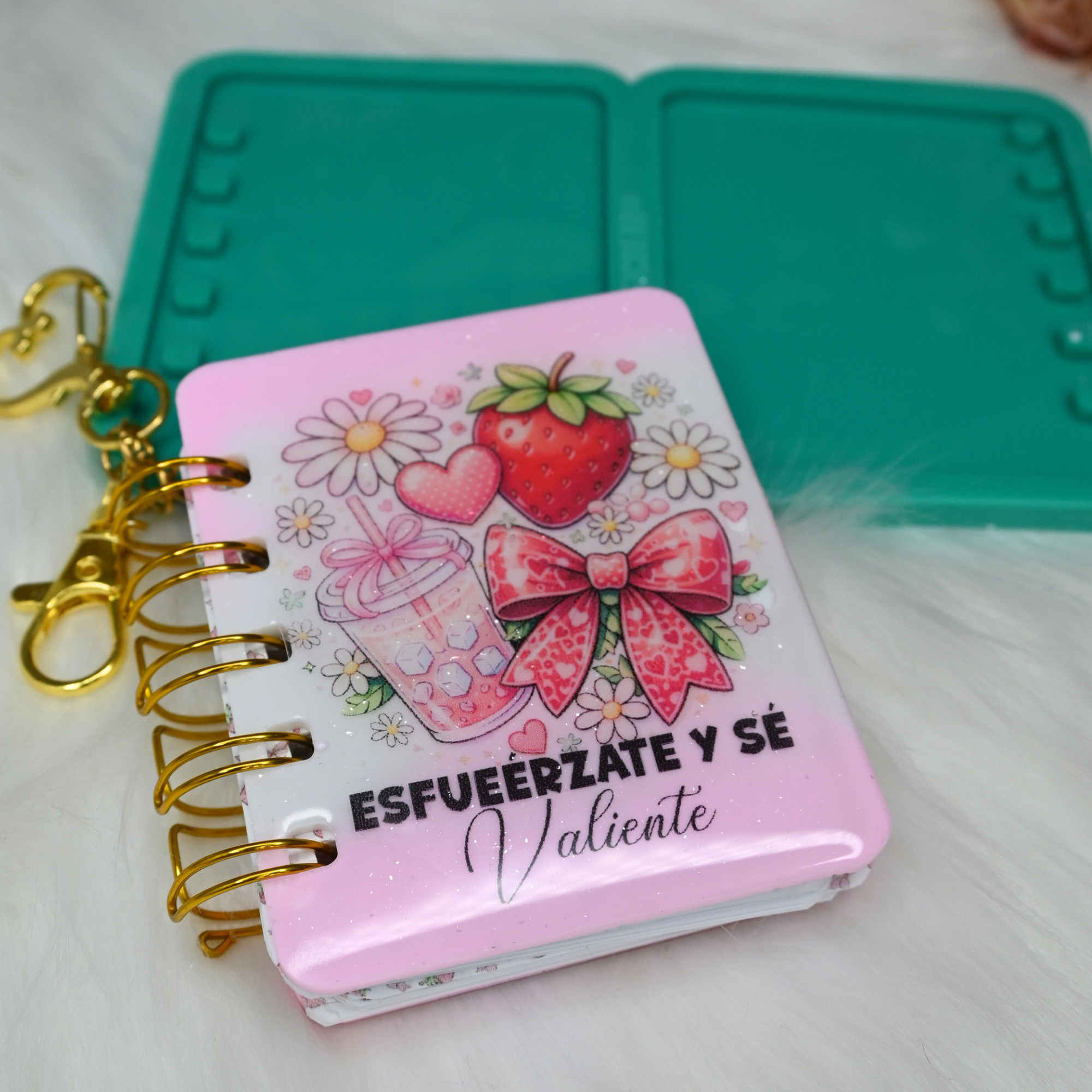 Silicone mold for mini resin notebook keychains