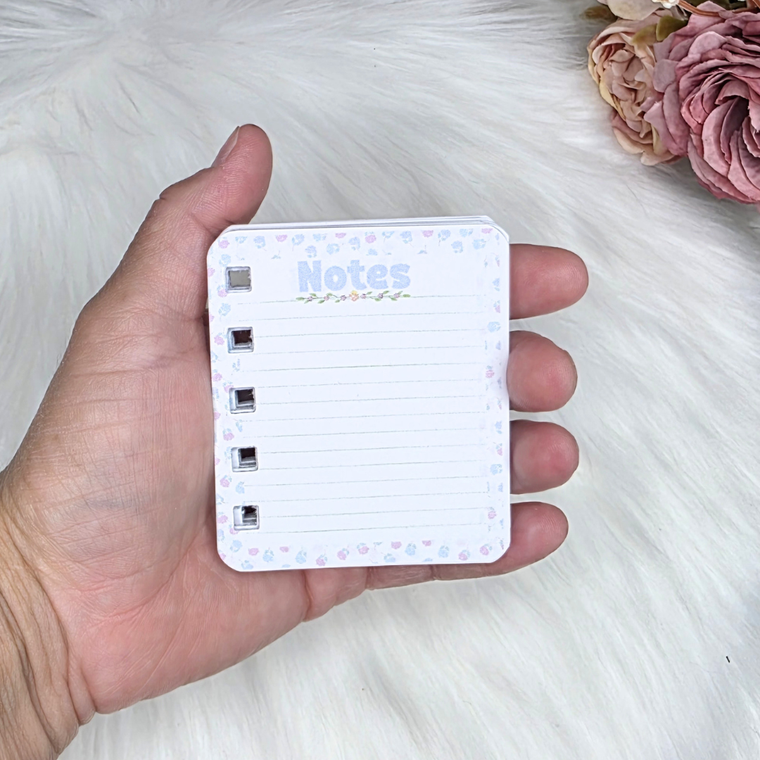 100 Mini Notebook Paper Refills for Resin Keychains, Tiny Journal Pages, Replacement Sheets, Blank Mini Notebook Inserts, DIY Crafts