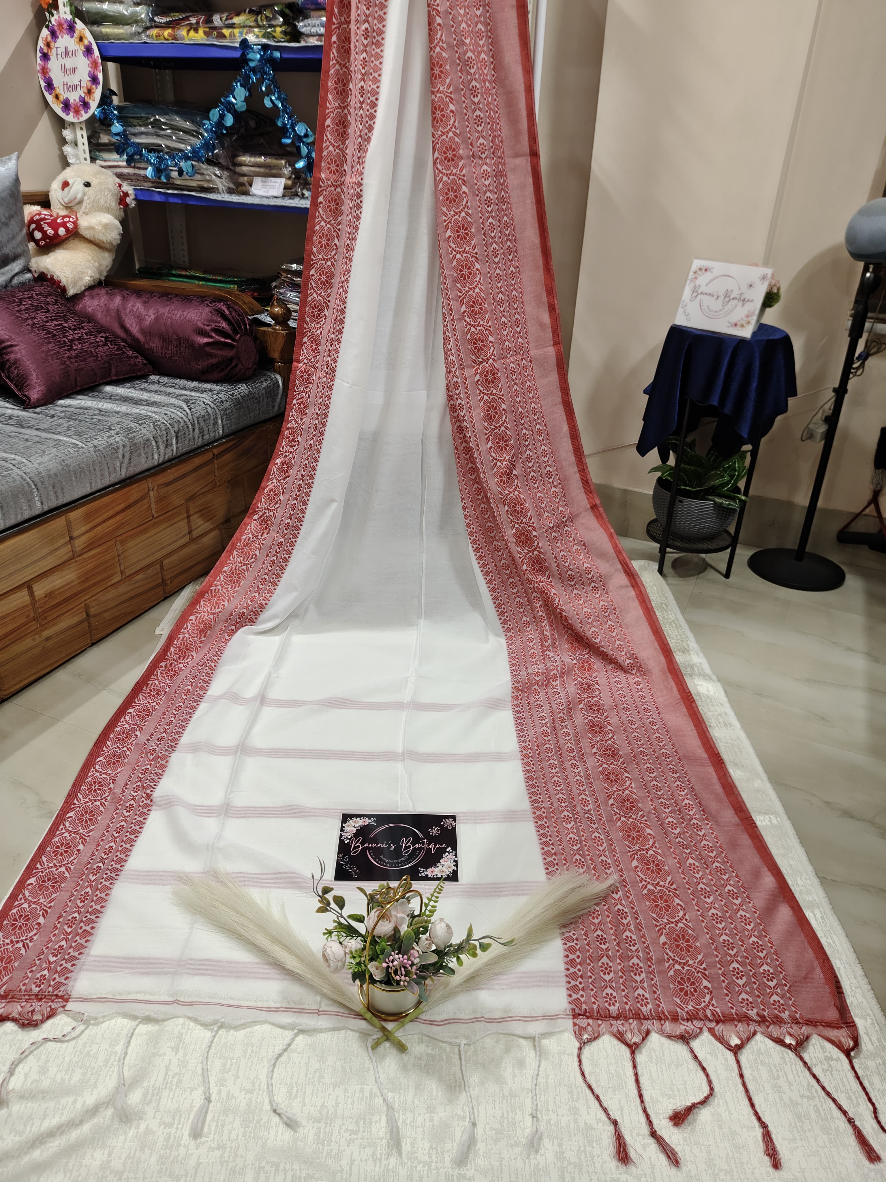 Begampuri Design on Pure Bengal Khadi Cotton 