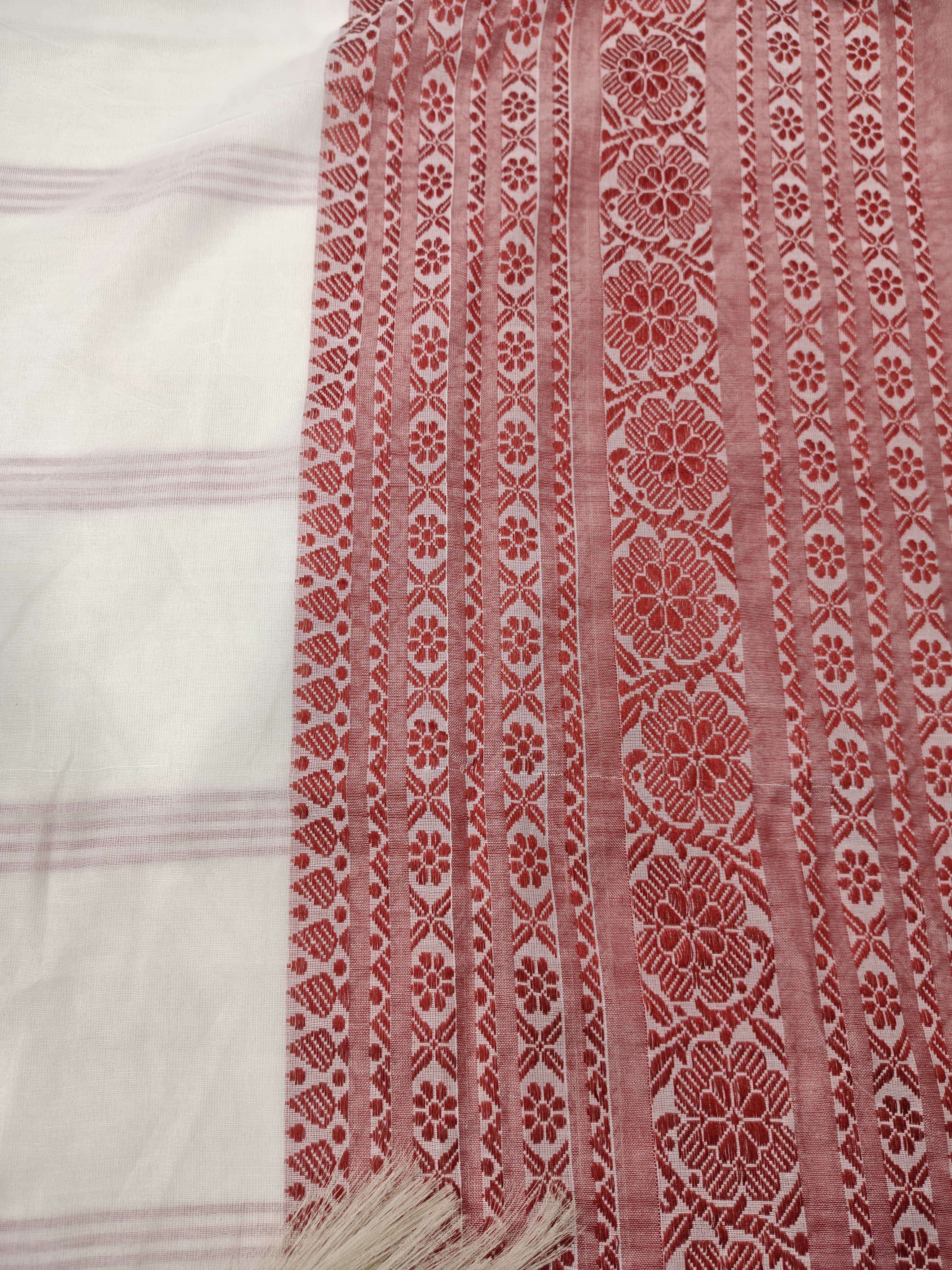 Begampuri Design on Pure Bengal Khadi Cotton 