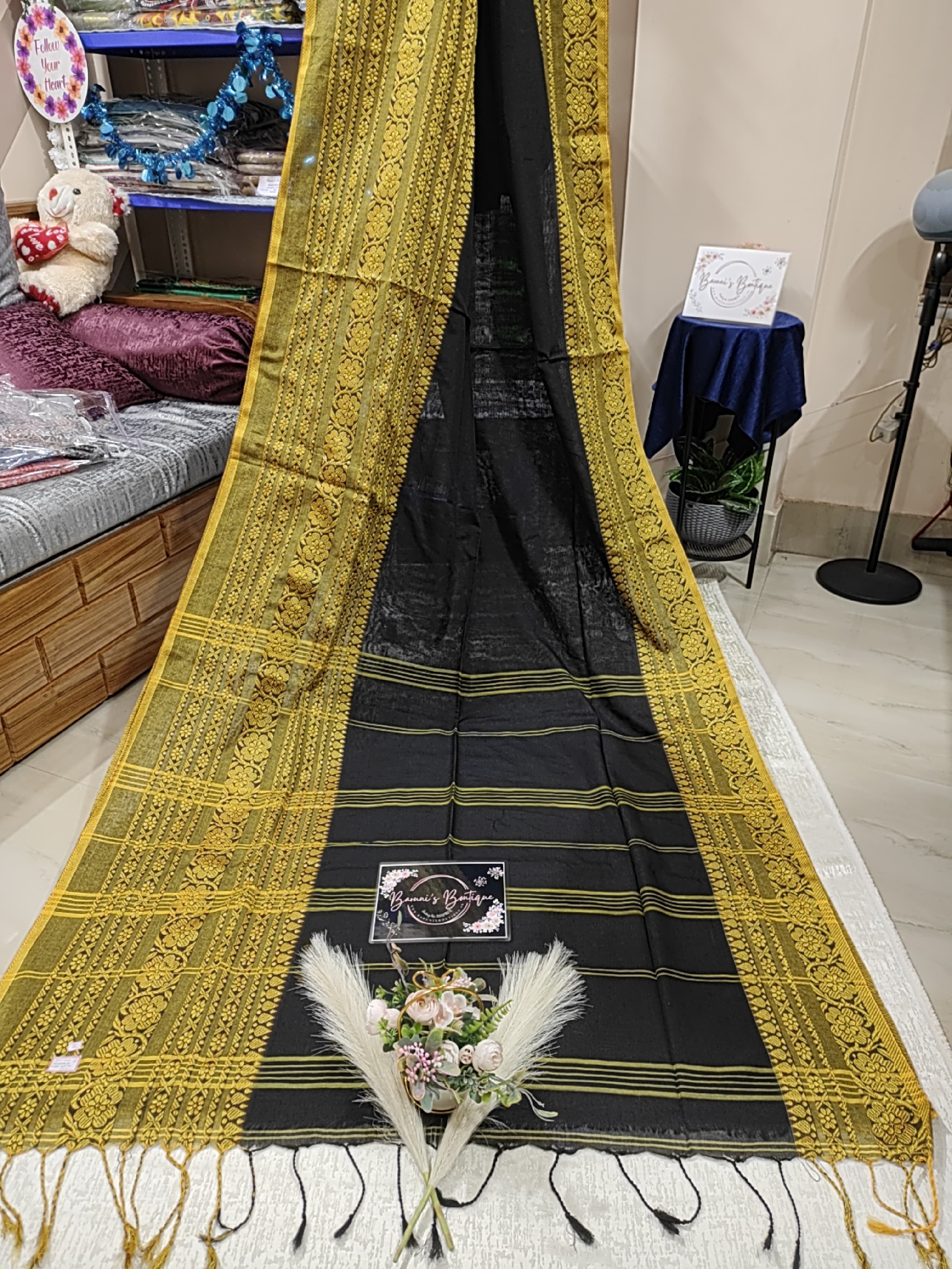 Begampuri Design on Pure Bengal Khadi Cotton 