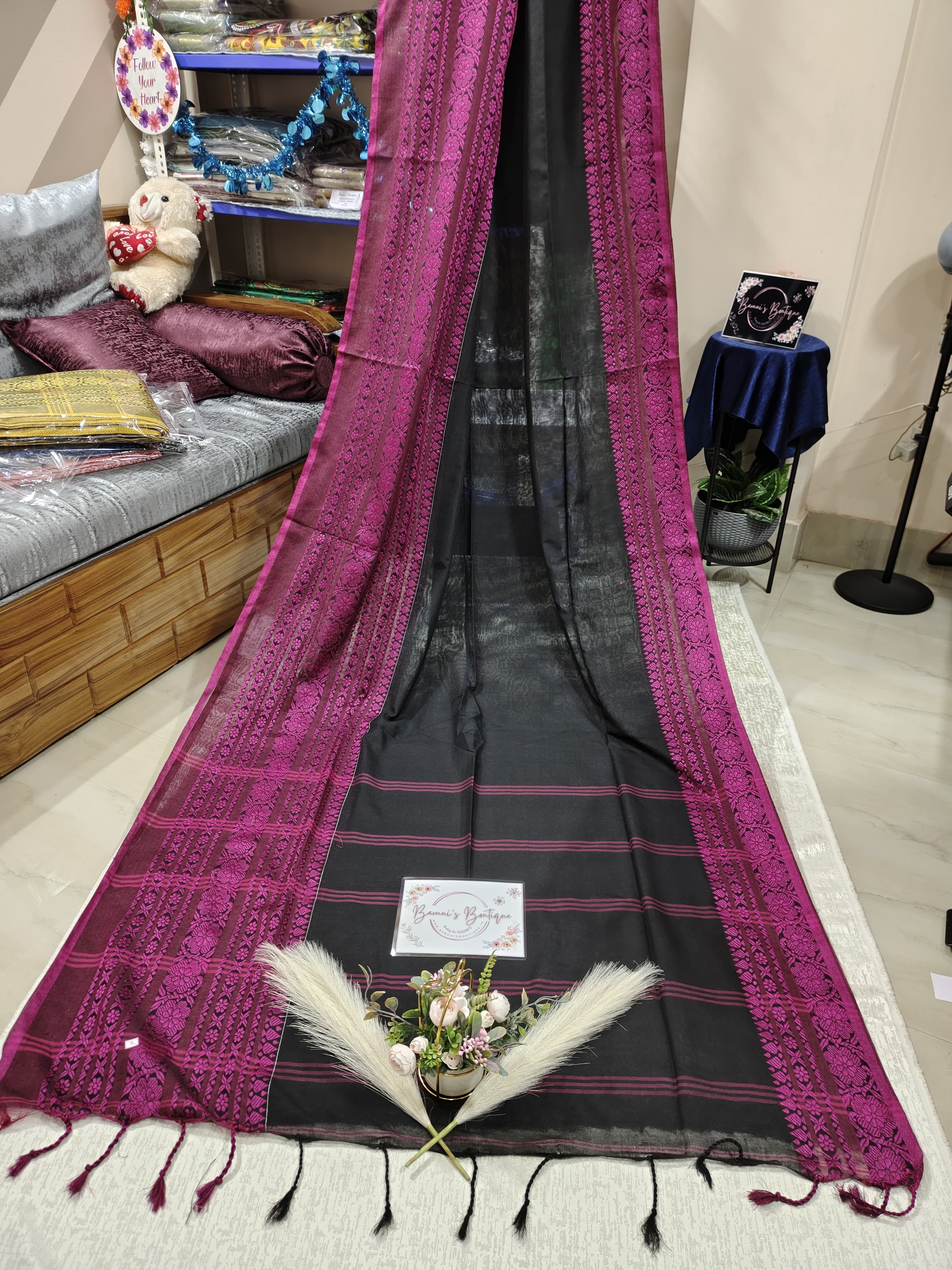 Begampuri Design on Pure Bengal Khadi Cotton 