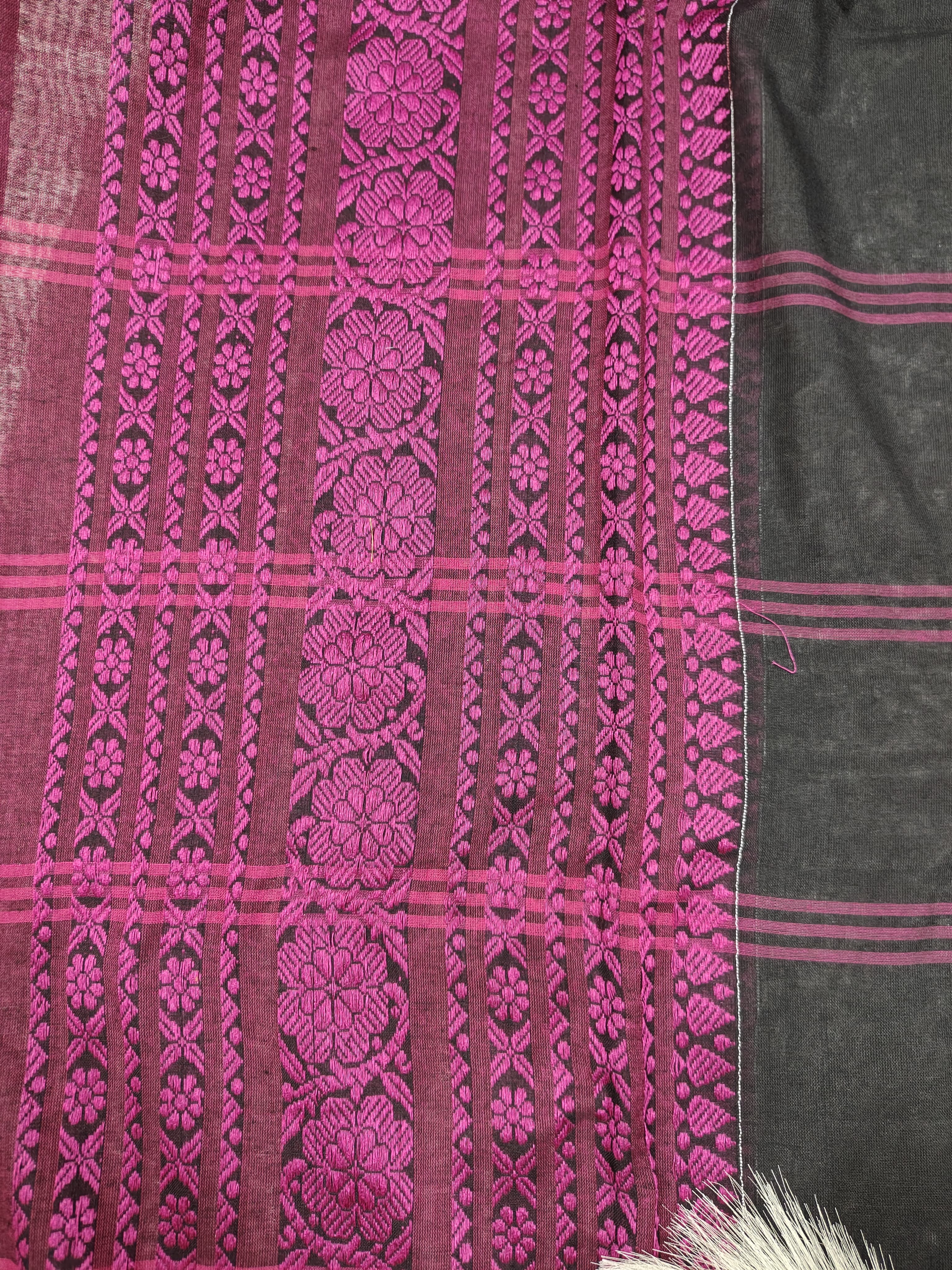 Begampuri Design on Pure Bengal Khadi Cotton 