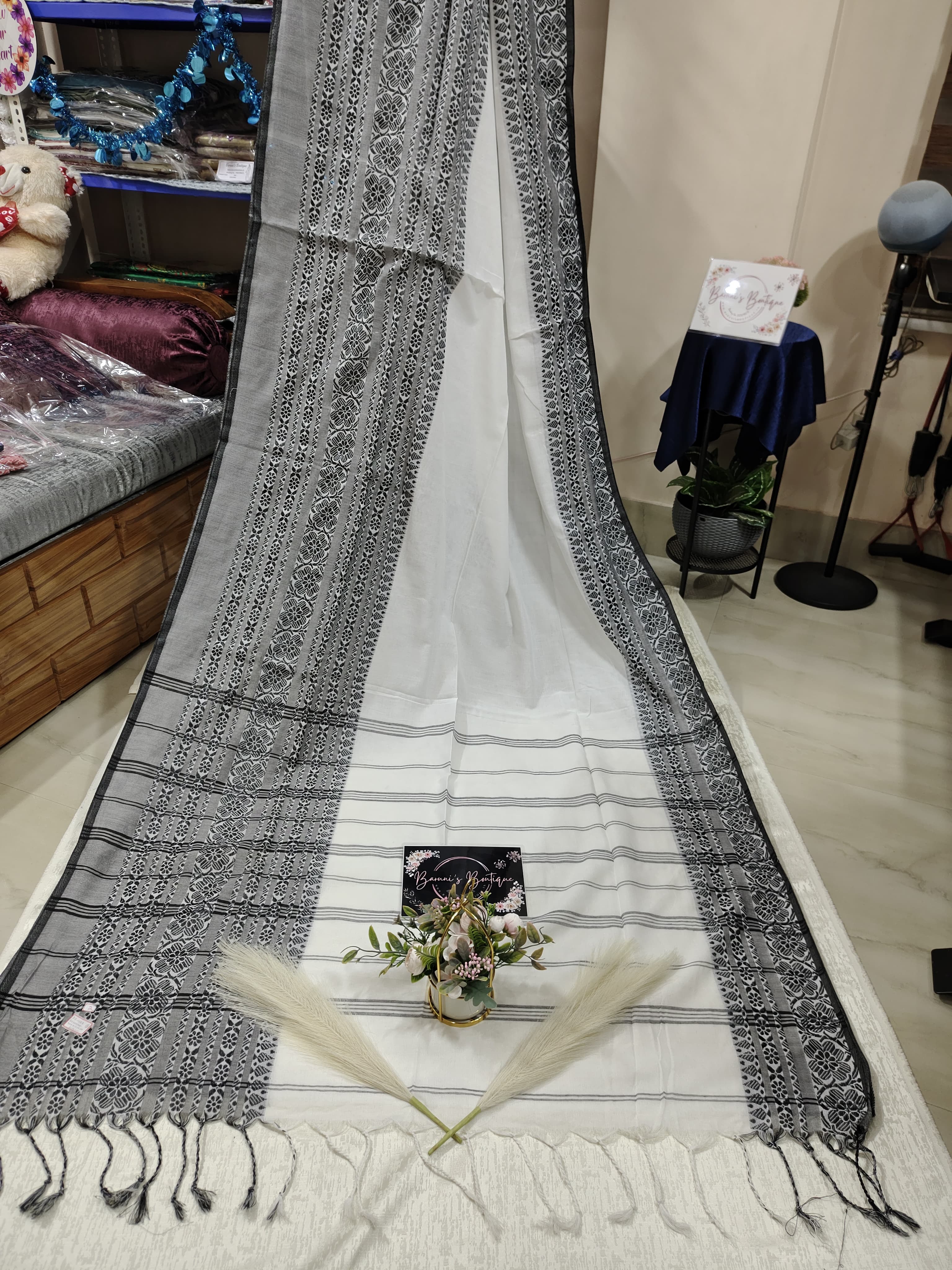 Begampuri Design on Pure Bengal Khadi Cotton 