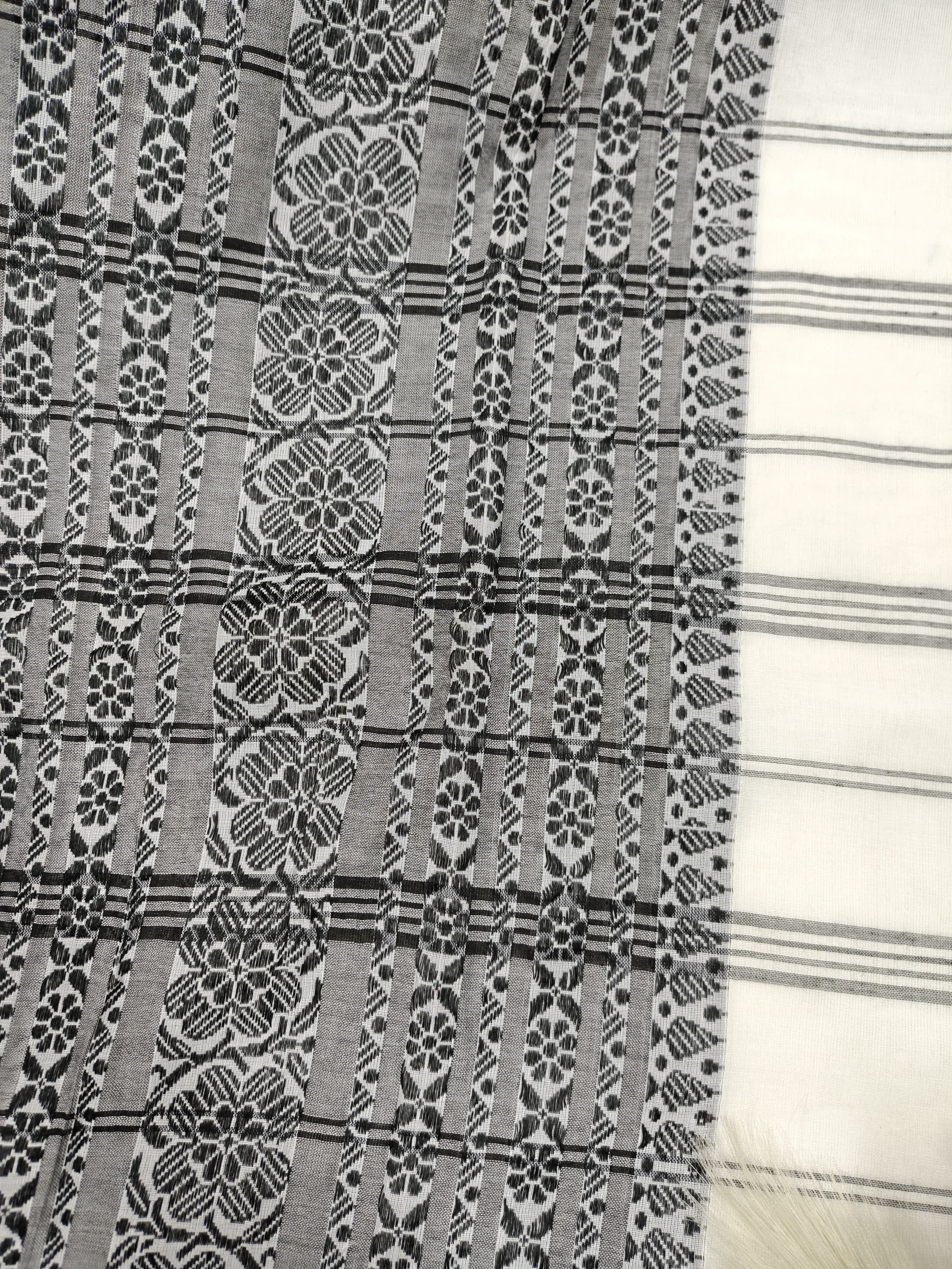 Begampuri Design on Pure Bengal Khadi Cotton 