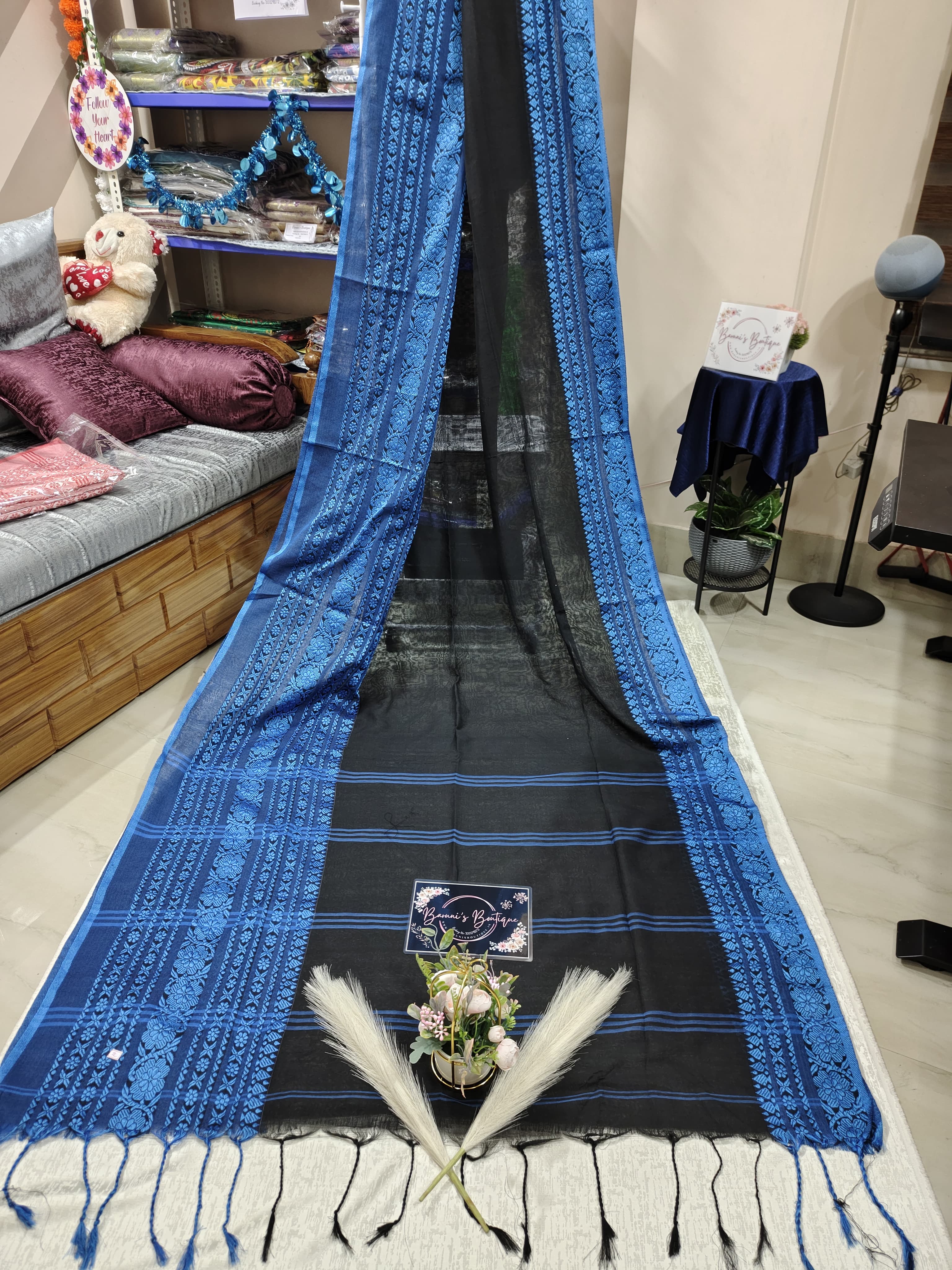 Begampuri Design on Pure Bengal Khadi Cotton 