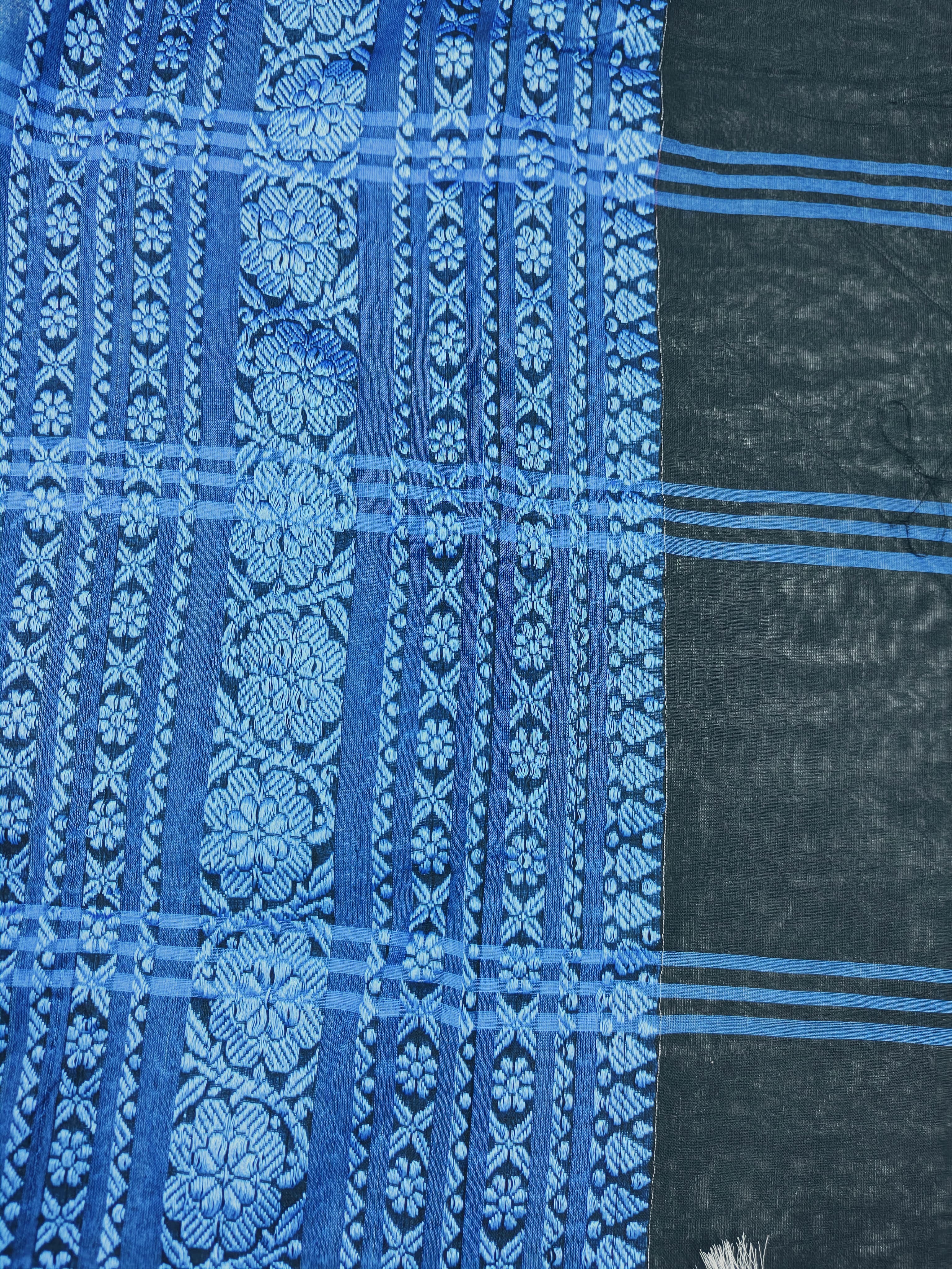 Begampuri Design on Pure Bengal Khadi Cotton 