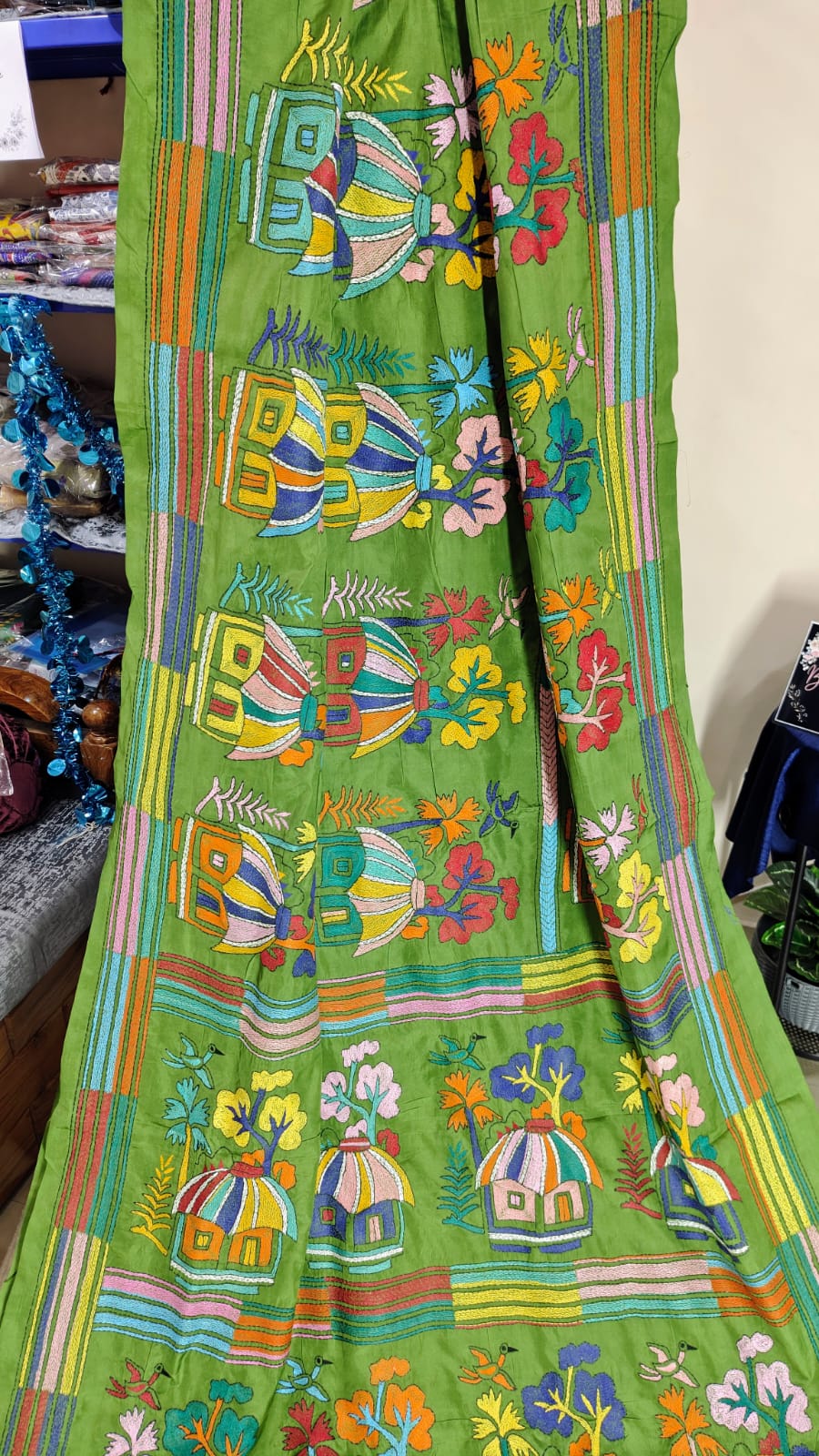 Kantha Stitch on Blended Bangalore Silk