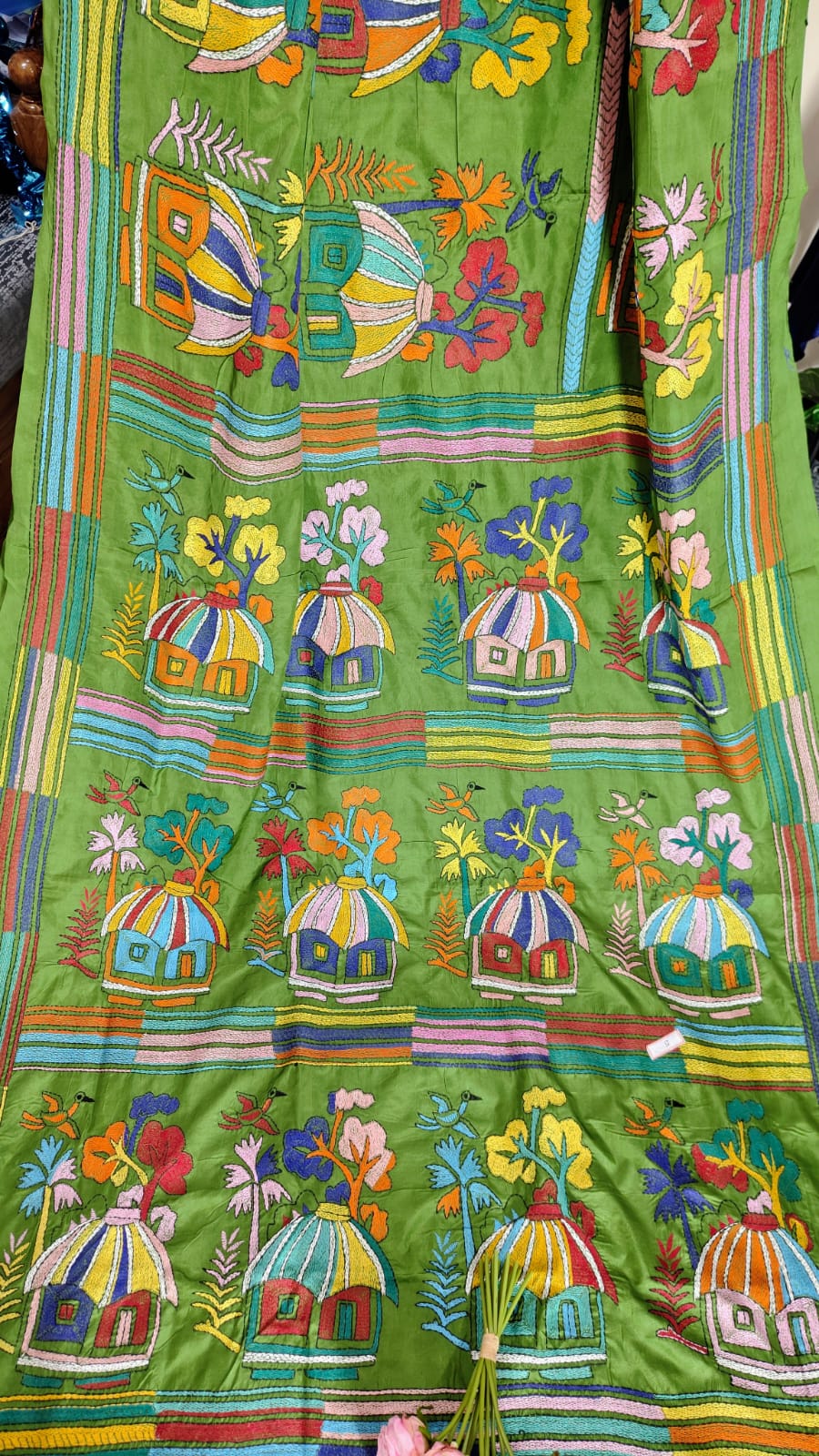 Kantha Stitch on Blended Bangalore Silk