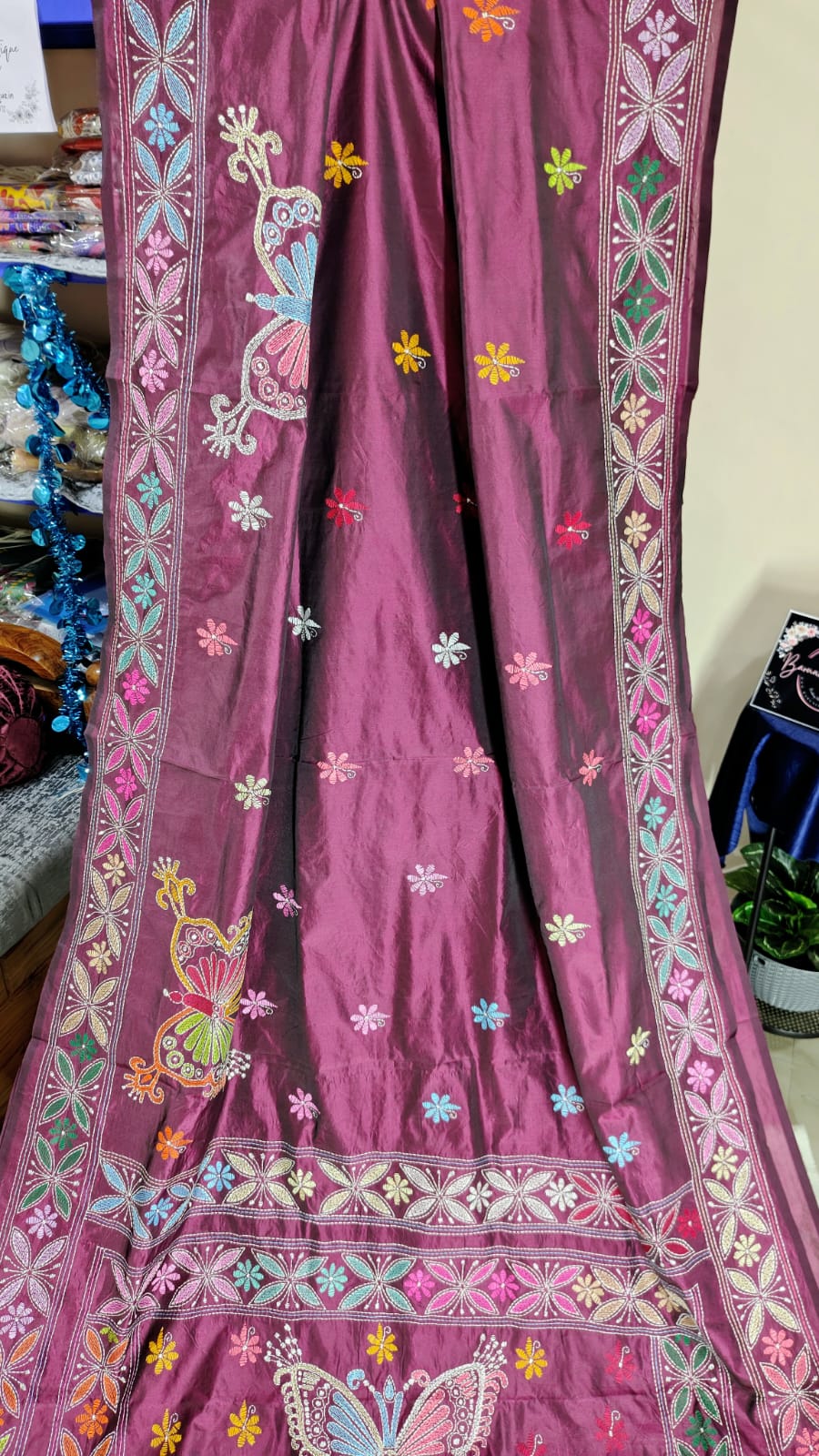 Kantha Stitch on Blended Bangalore Silk