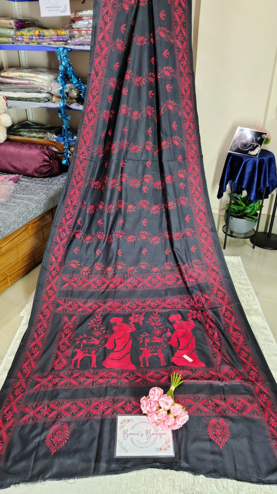 Kantha Stitch on Blended Bangalore Silk