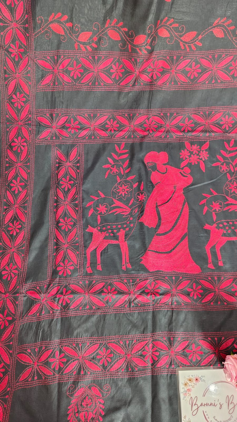 Kantha Stitch on Blended Bangalore Silk