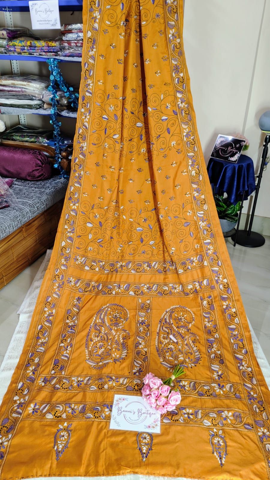 Kantha Stitch on Blended Bangalore Silk