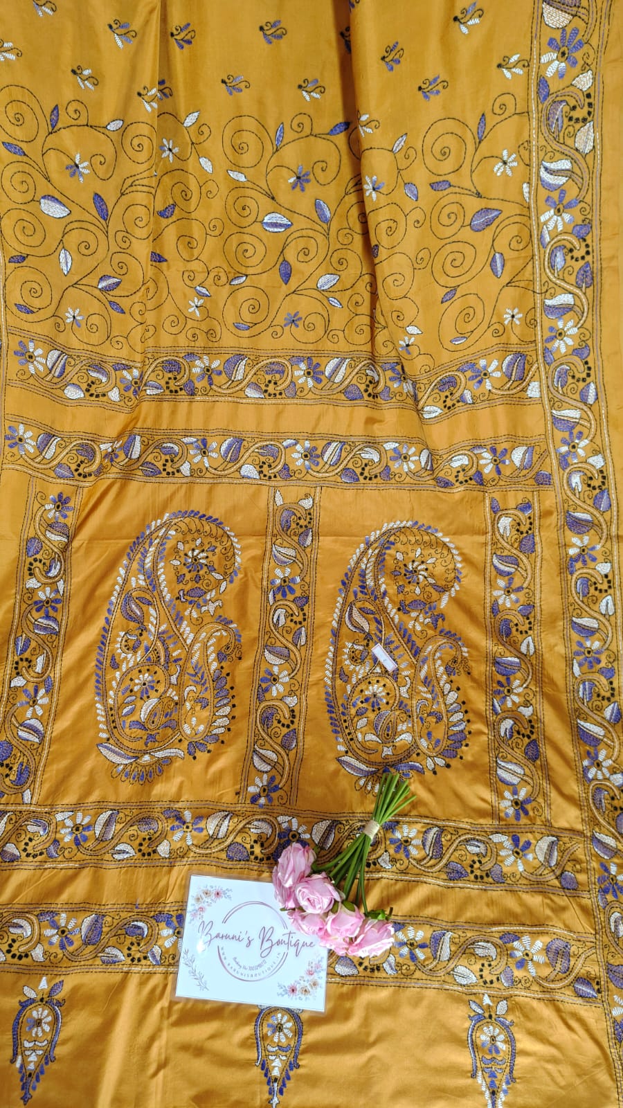 Kantha Stitch on Blended Bangalore Silk