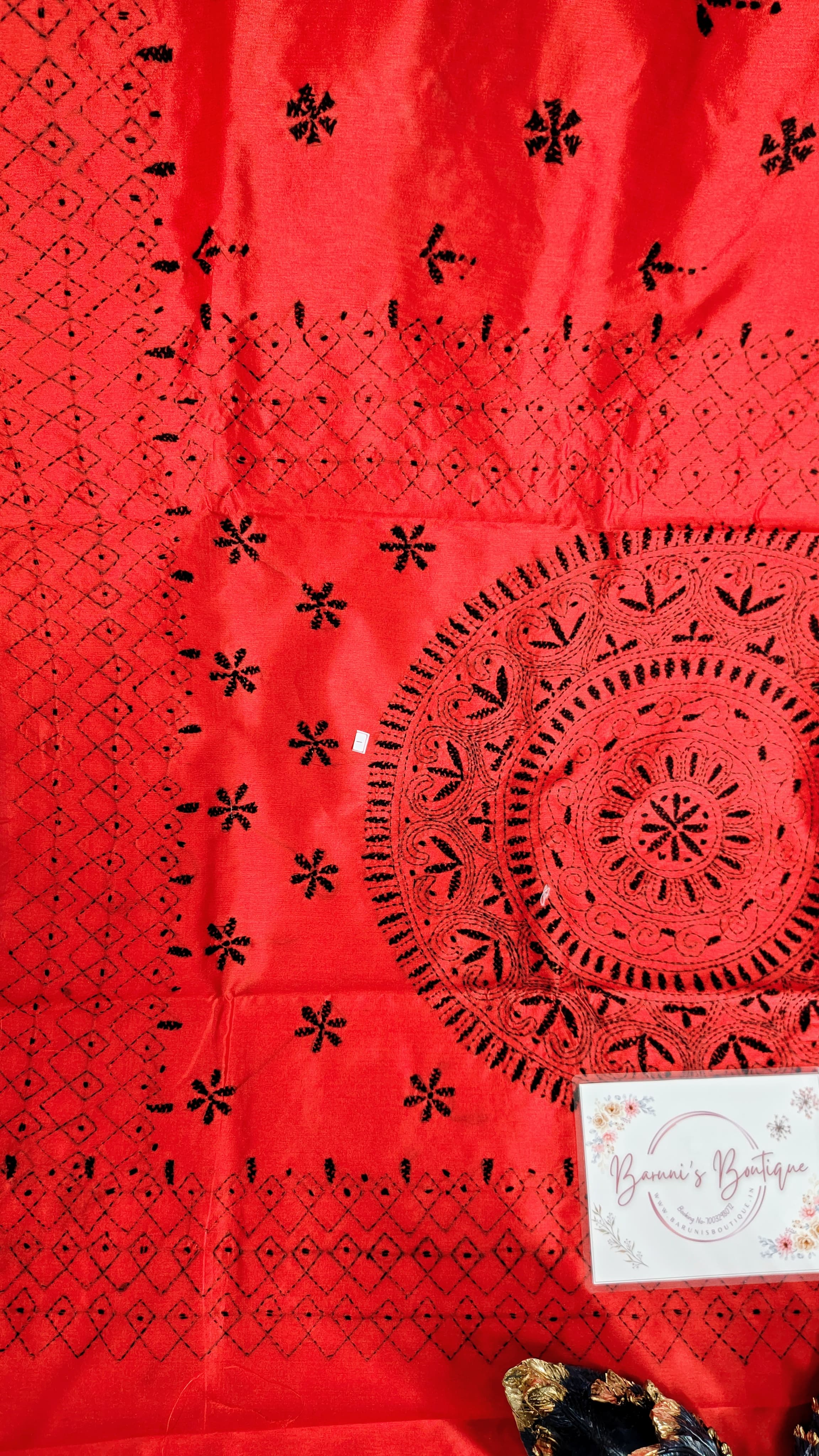 Kantha Stitch on Blended Silk