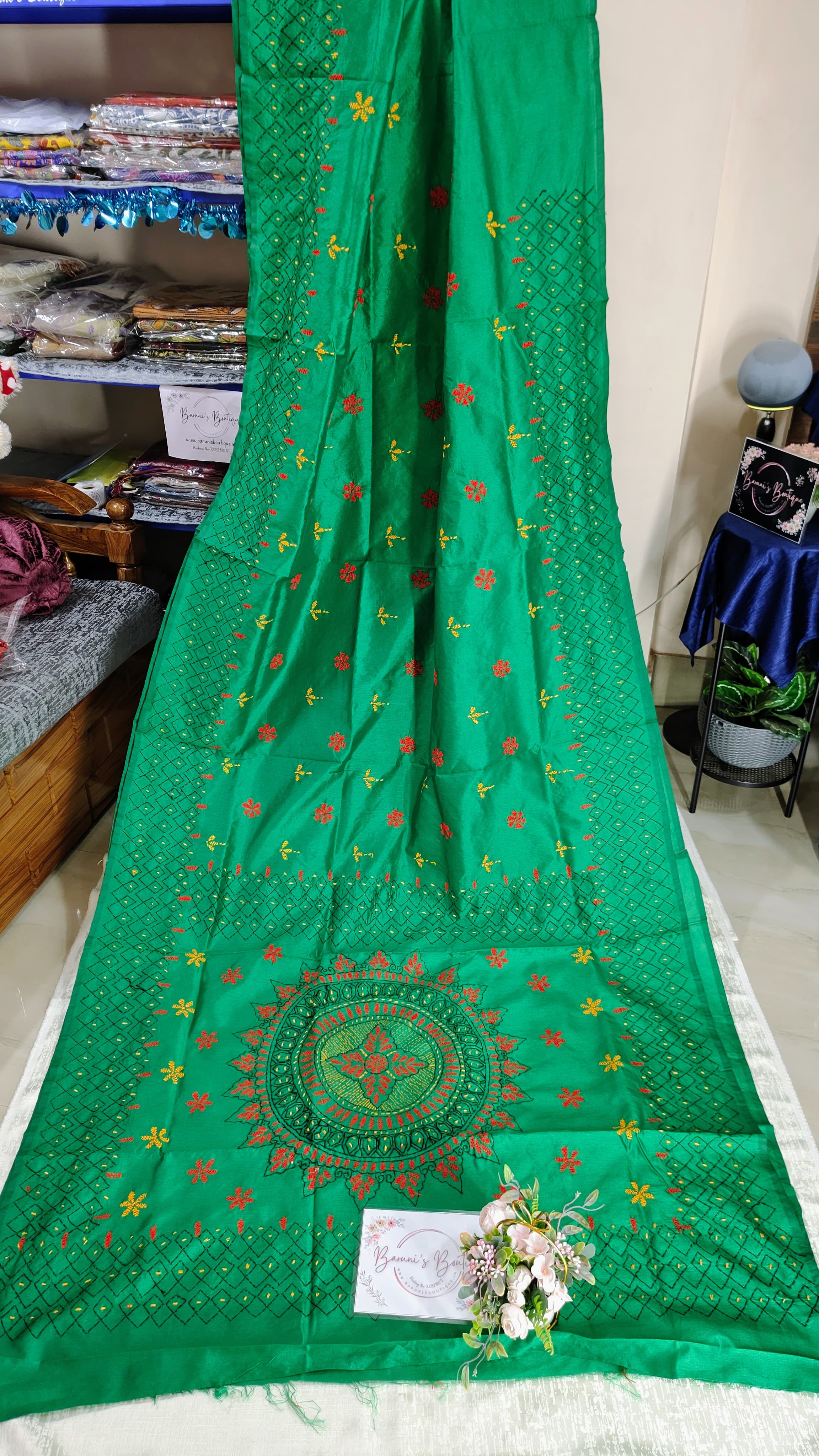 Kantha Stitch on Blended Silk