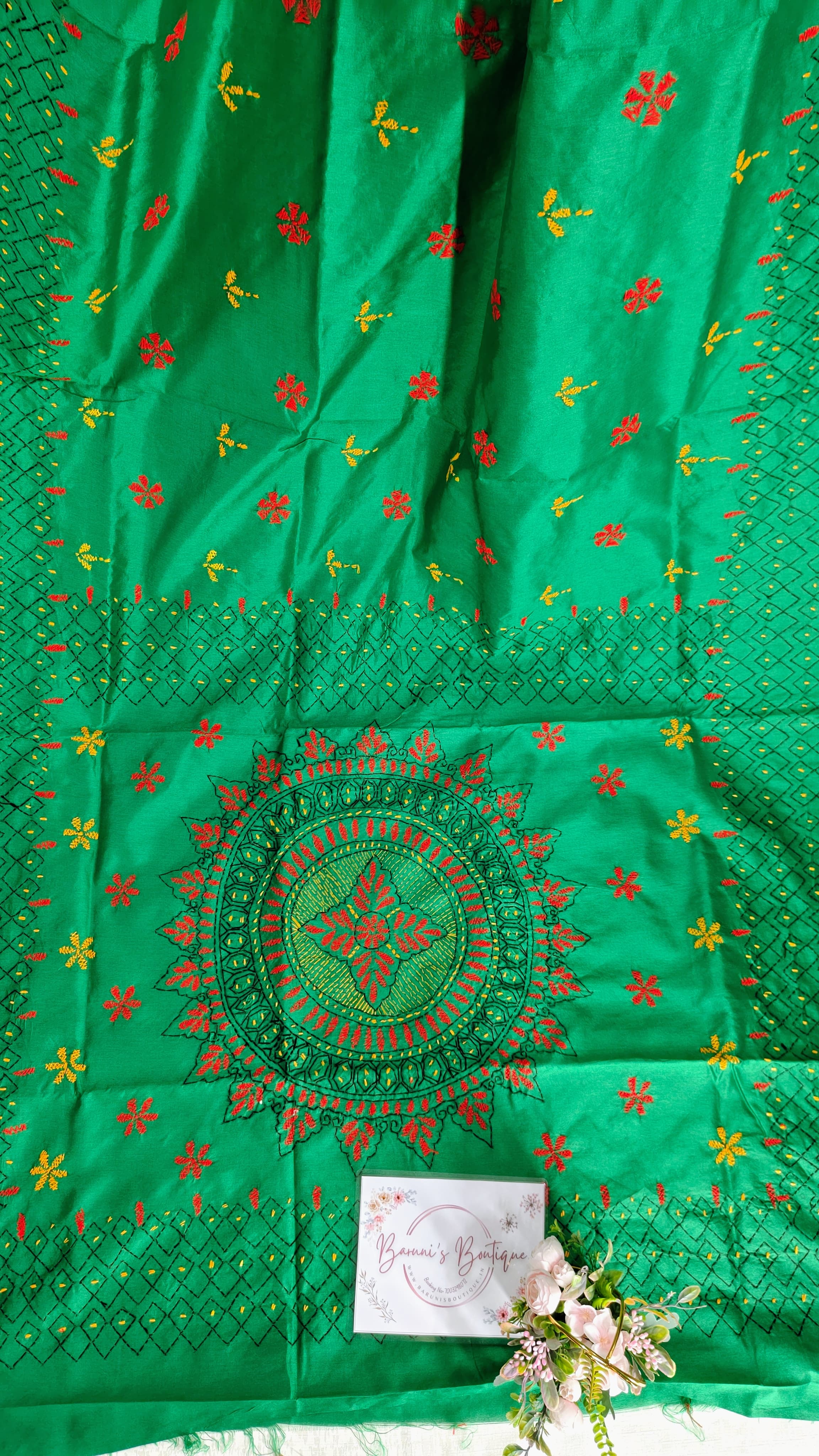 Kantha Stitch on Blended Silk