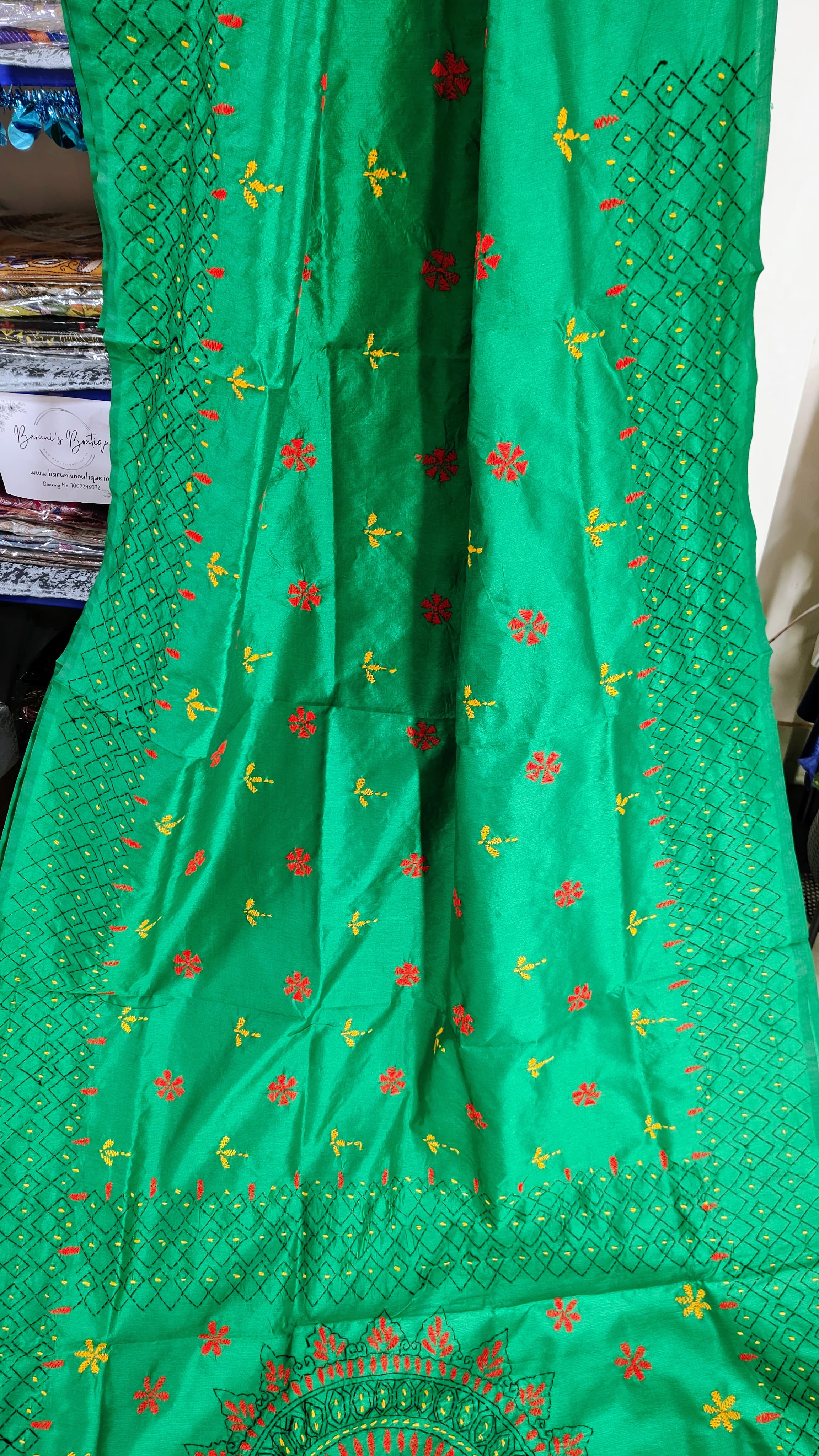 Kantha Stitch on Blended Silk