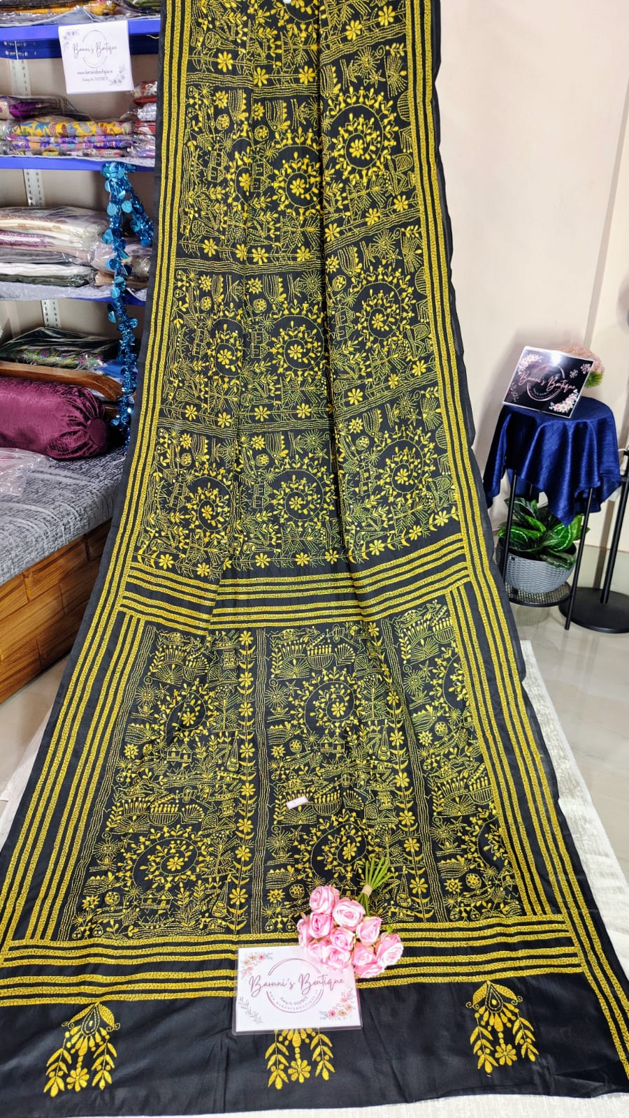 Kantha Stitch on Blended Bangalore Silk