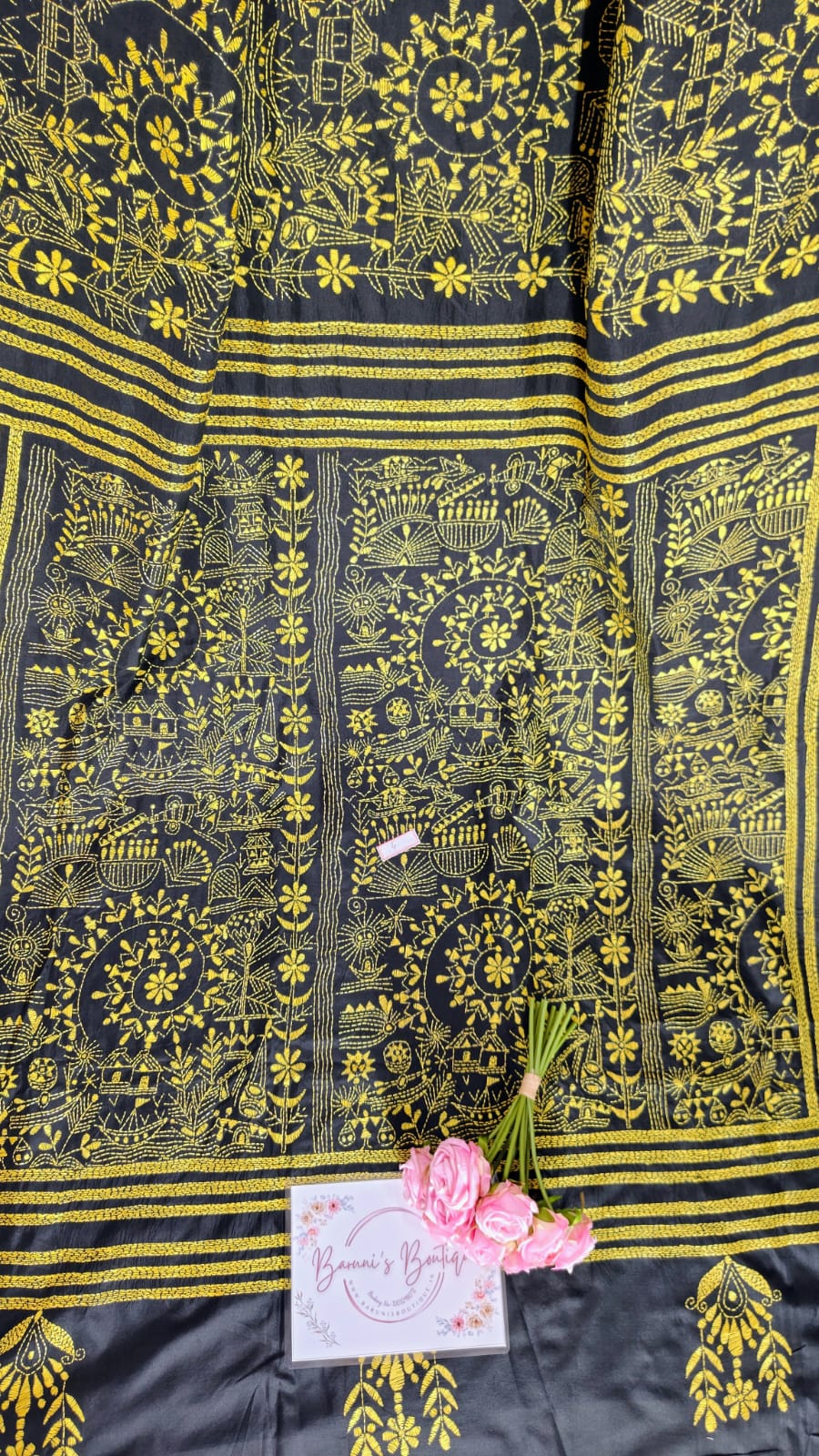 Kantha Stitch on Blended Bangalore Silk